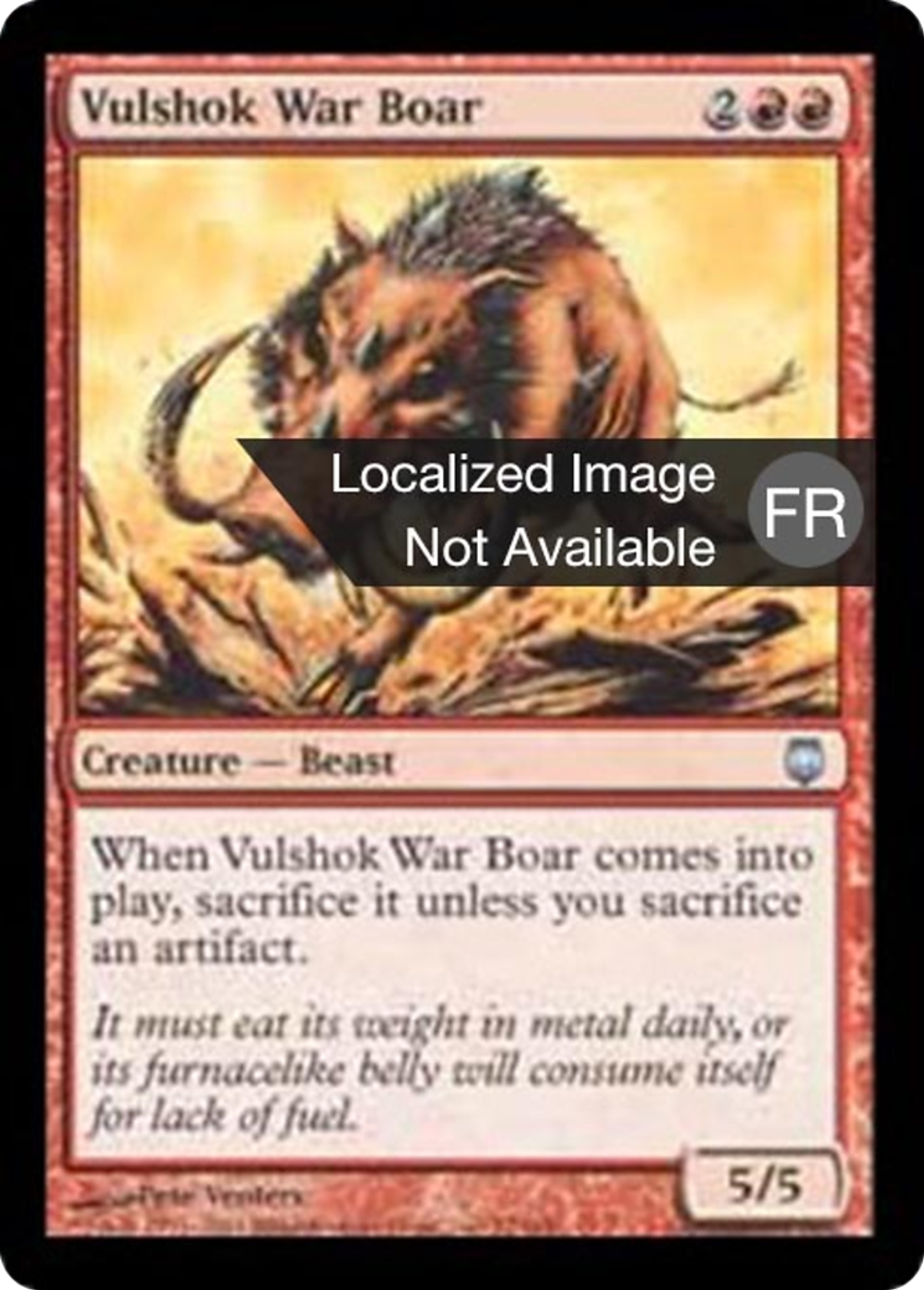 Sanglier de guerre vulshok — Darksteel — Magic: The Gathering