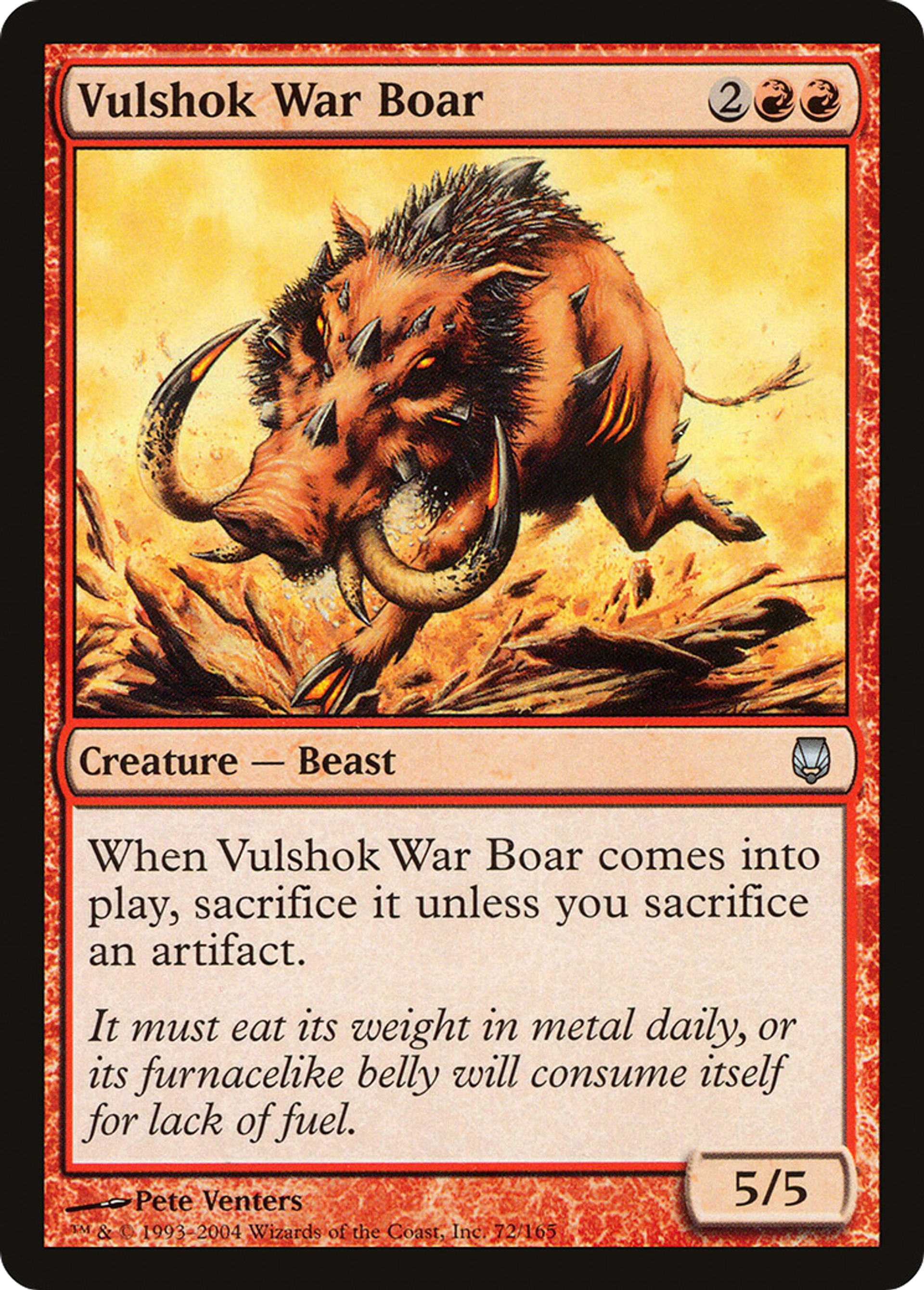Sanglier de guerre vulshok — Darksteel — Magic: The Gathering