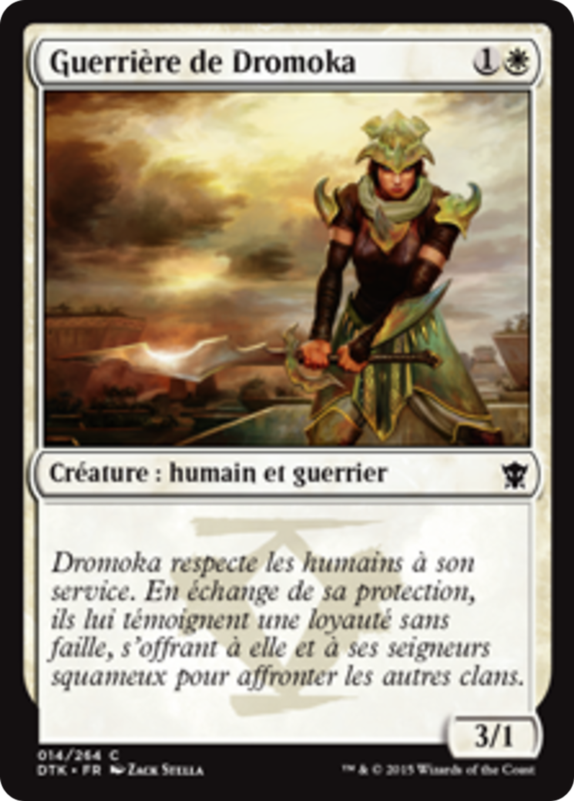 Guerrière de Dromoka — Dragons of Tarkir — Magic: The Gathering