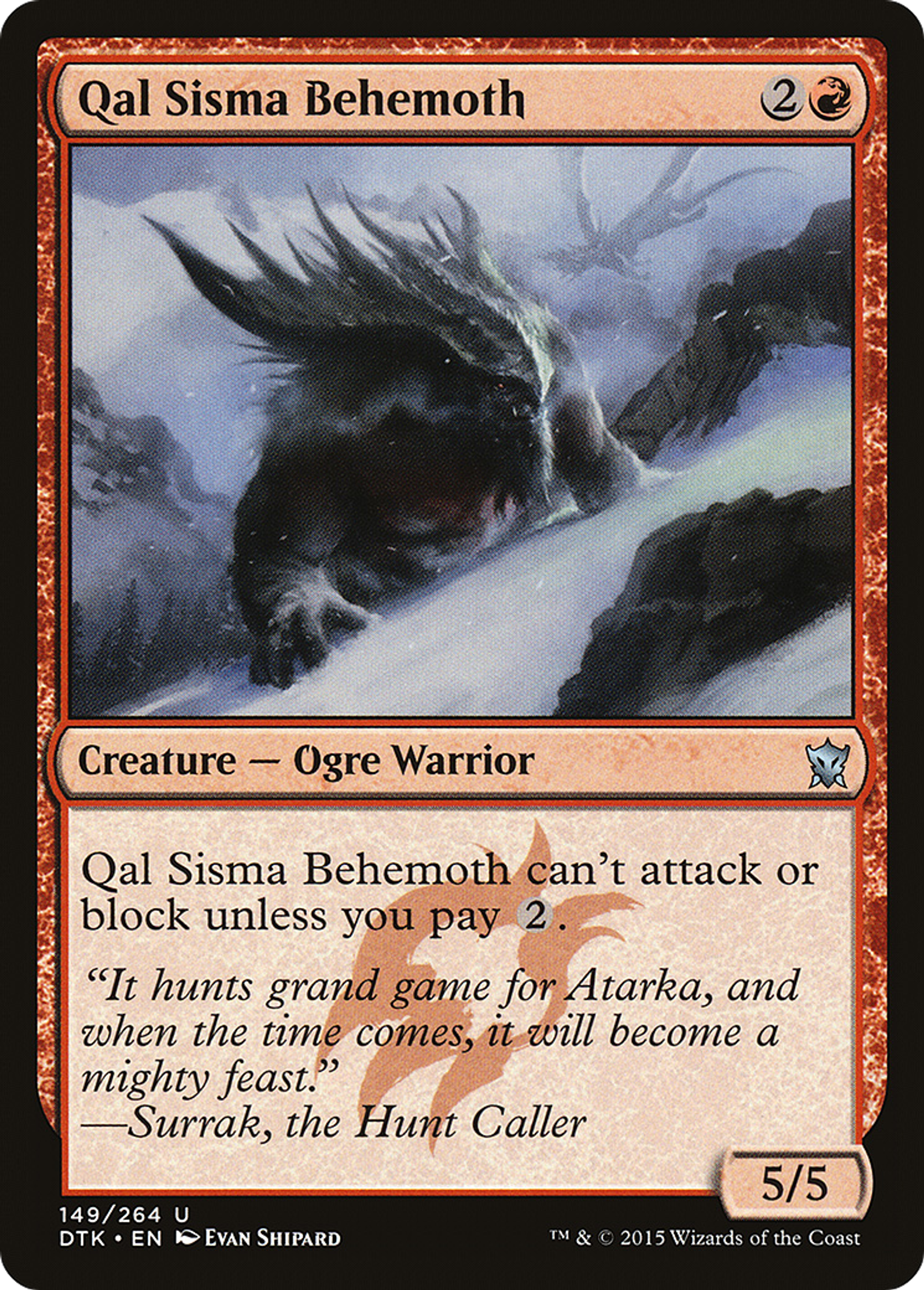 Qal Sisma Behemoth — Dragons of Tarkir — Magic: The Gathering