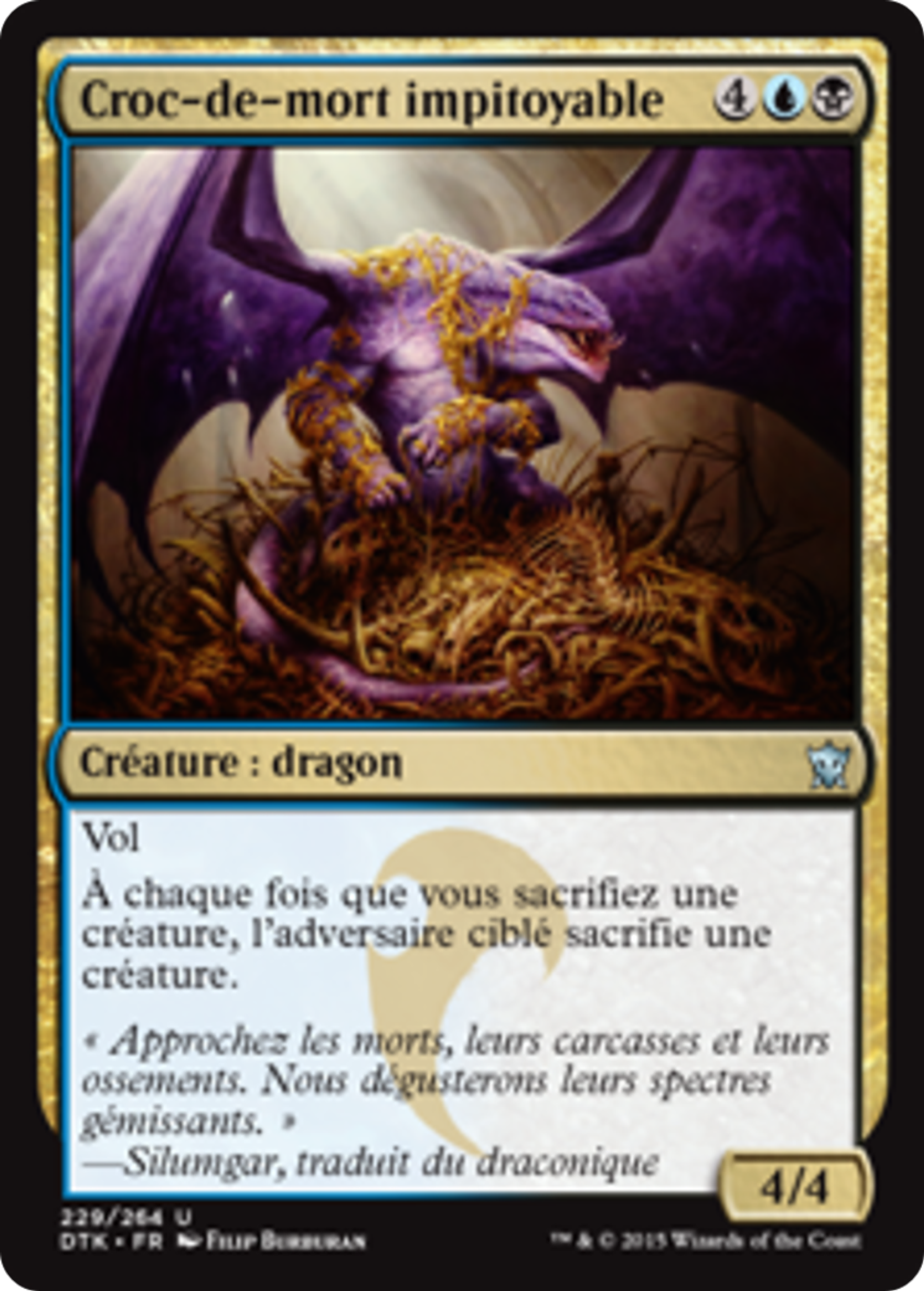Croc-de-mort impitoyable — Dragons of Tarkir — Magic: The Gathering