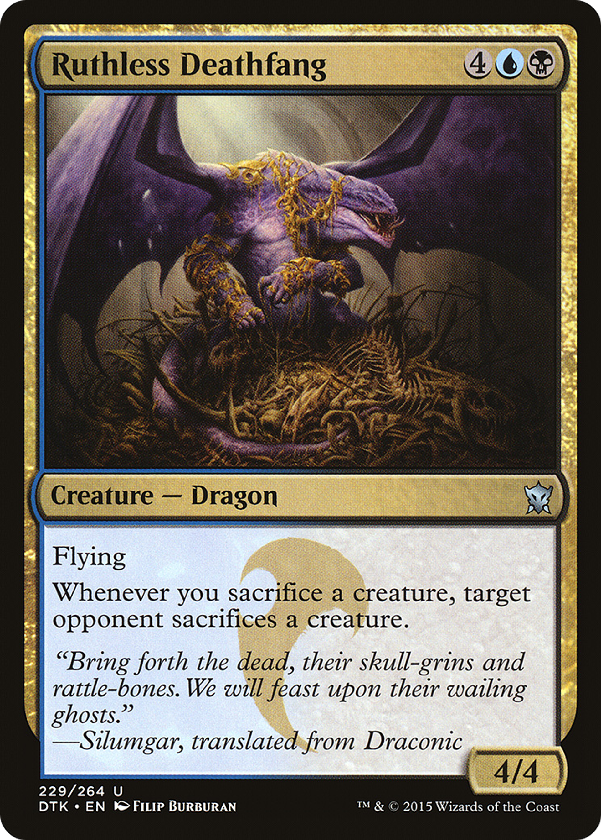 Croc-de-mort impitoyable — Dragons of Tarkir — Magic: The Gathering