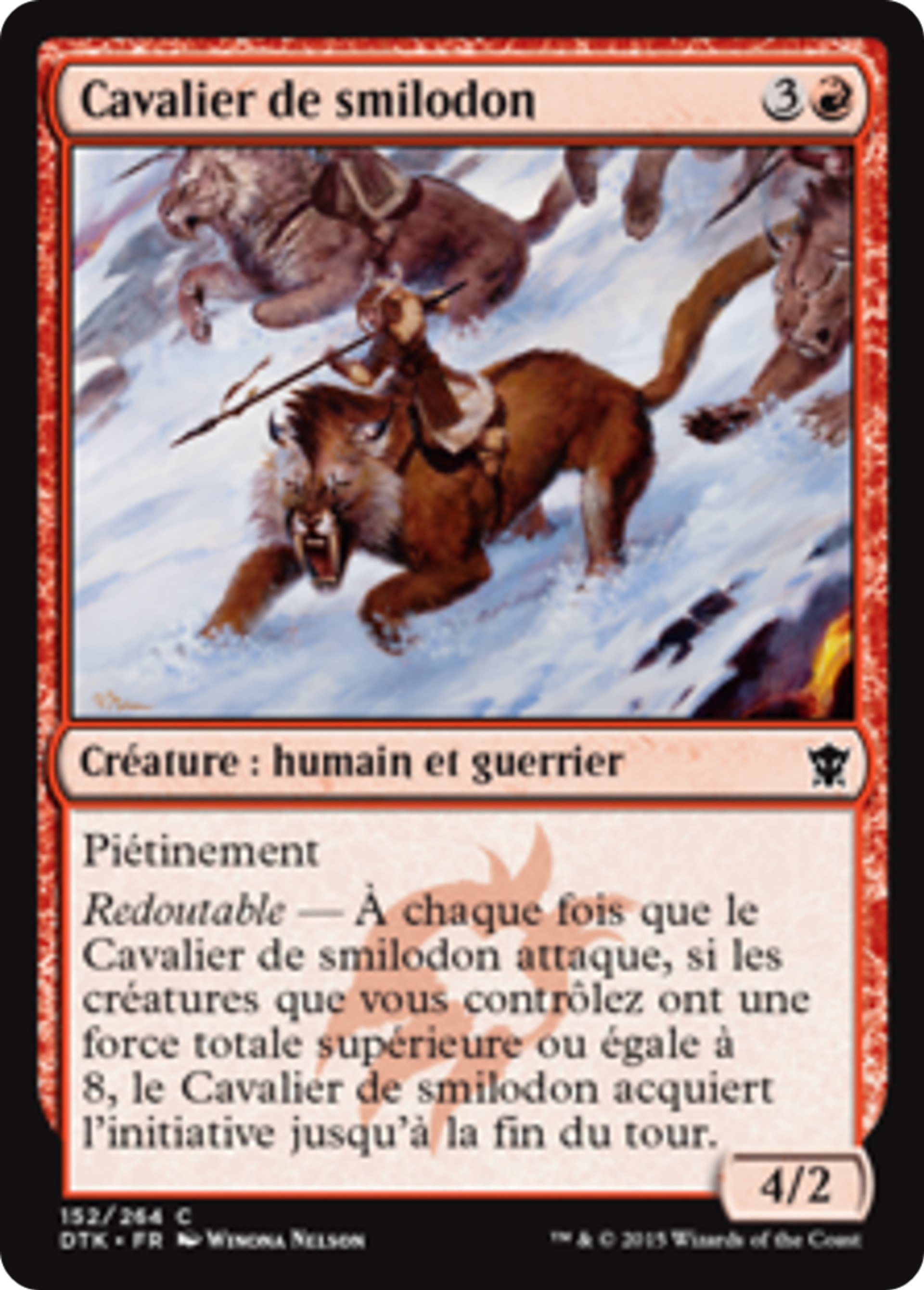 Cavalier de smilodon — Dragons of Tarkir — Magic: The Gathering