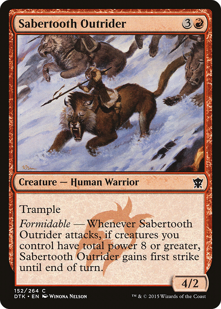 Cavalier de smilodon — Dragons of Tarkir — Magic: The Gathering
