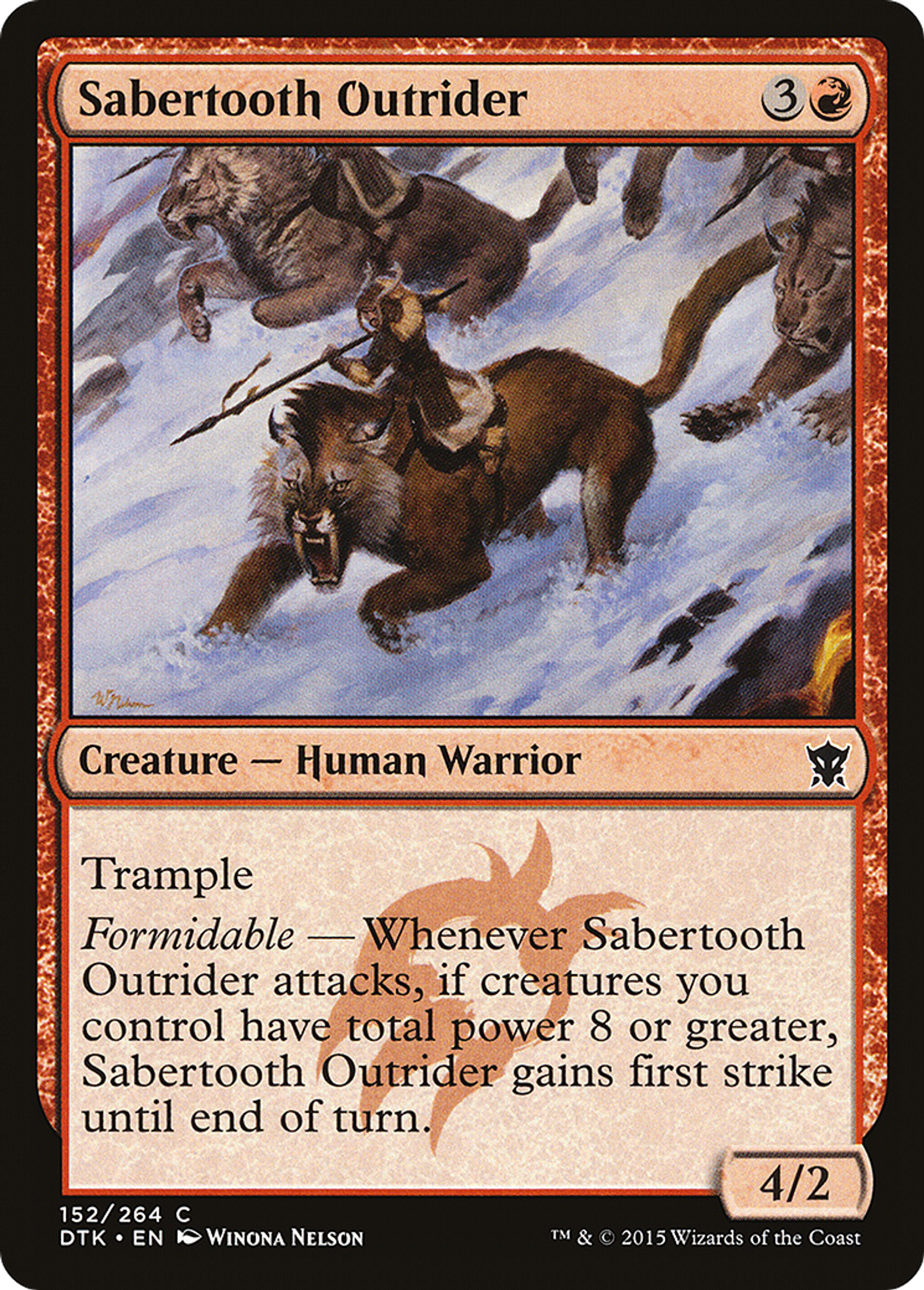 Cavalier de smilodon — Dragons of Tarkir — Magic: The Gathering
