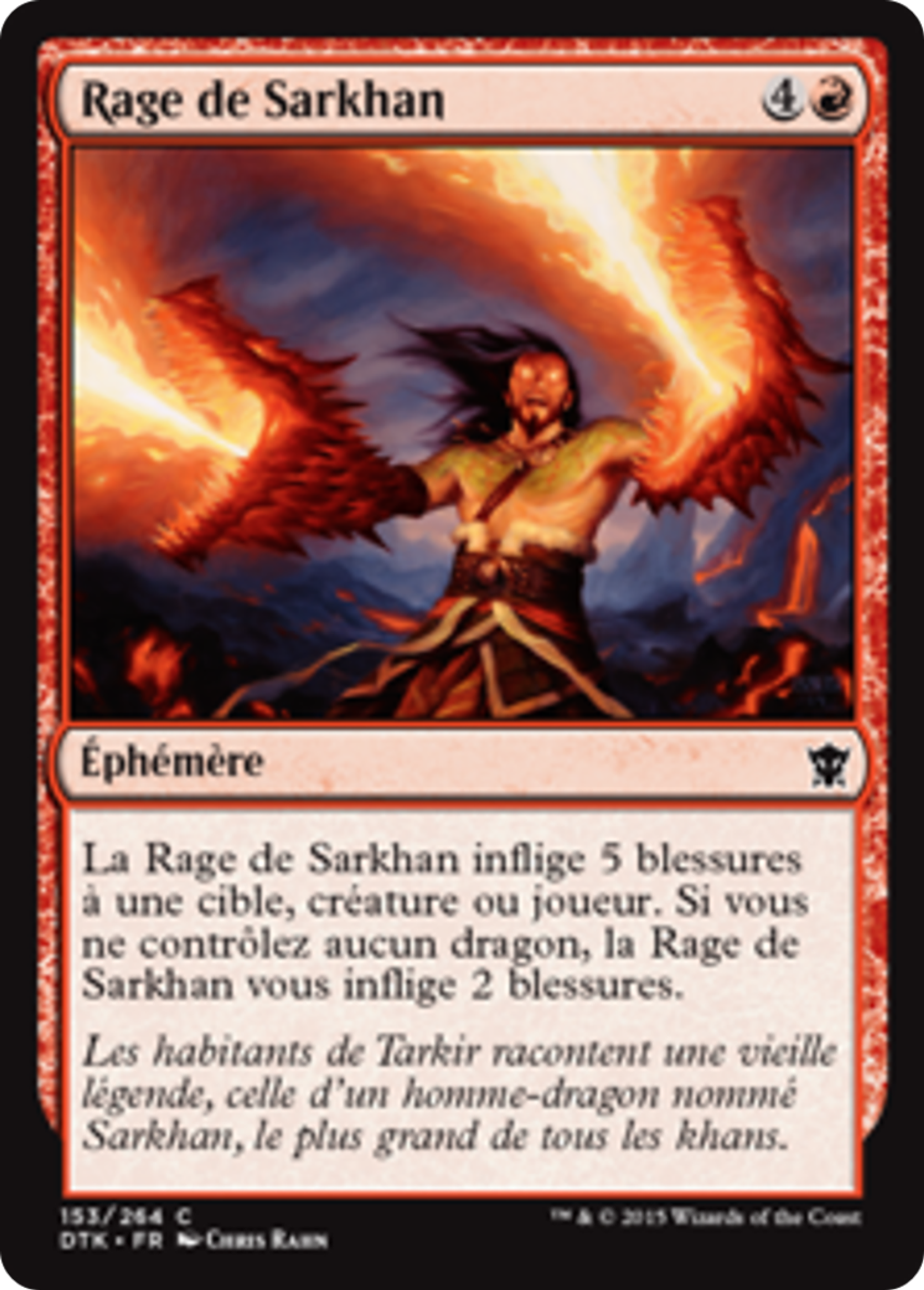 Rage de Sarkhan — Dragons of Tarkir — Magic: The Gathering