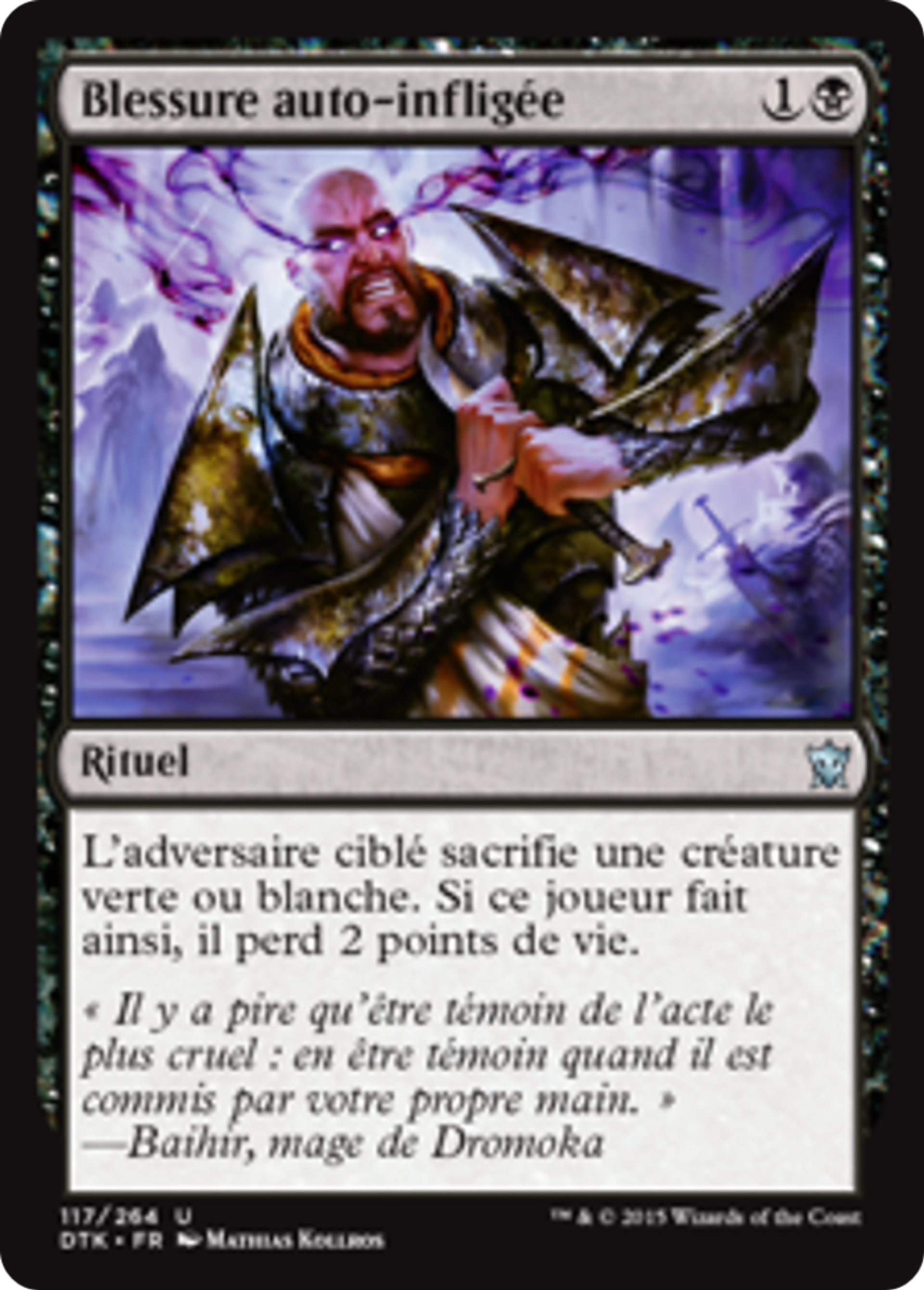 Blessure auto-infligée — Dragons of Tarkir — Magic: The Gathering