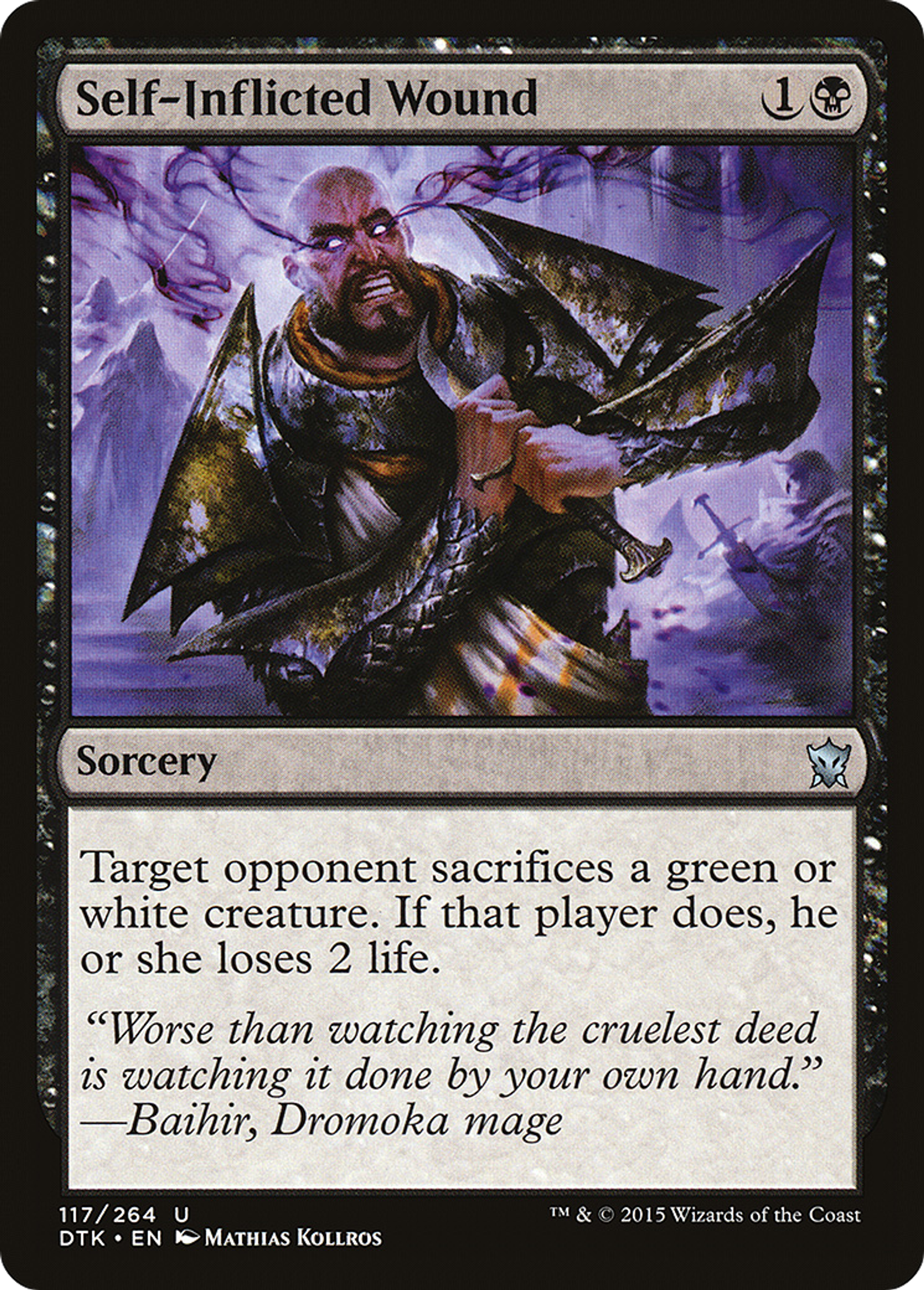Blessure auto-infligée — Dragons of Tarkir — Magic: The Gathering