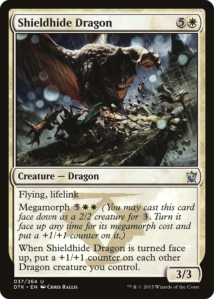 Shieldhide Dragon — Dragons of Tarkir — Magic: The Gathering