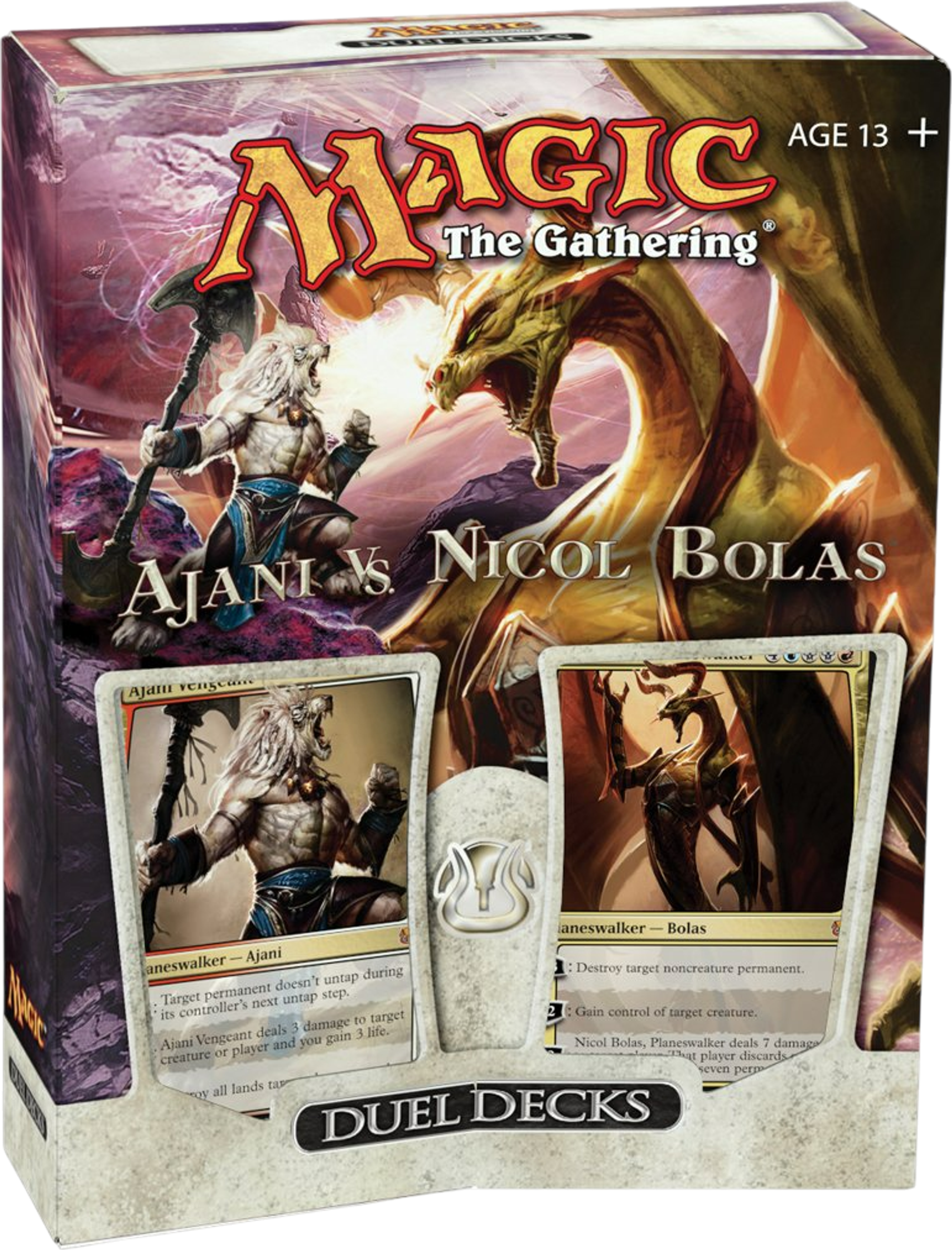 Product image for Duel Deck Ajani vs Nicol Bolas Display