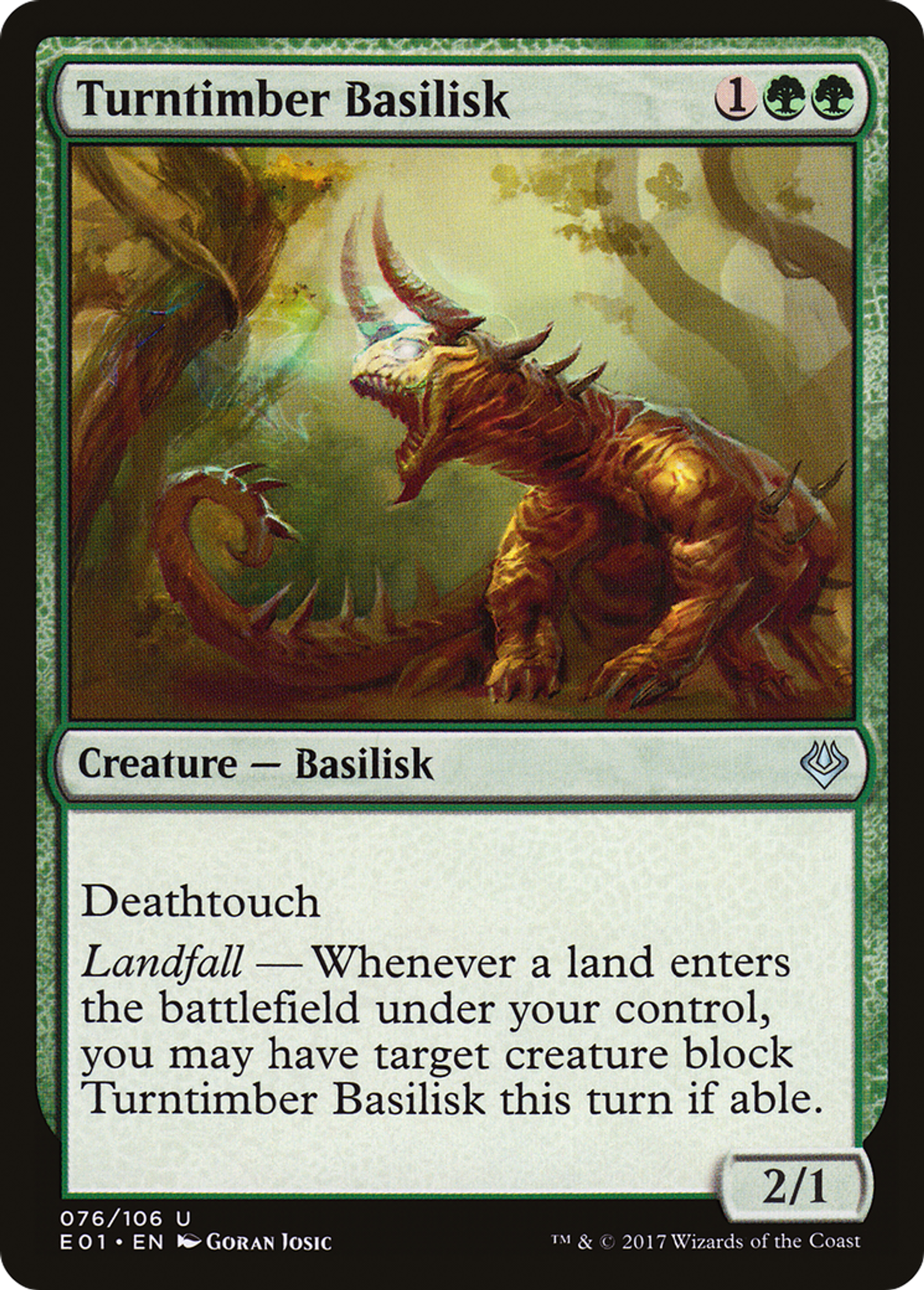 Turntimber Basilisk — Archenemy: Nicol Bolas — Magic: The Gathering