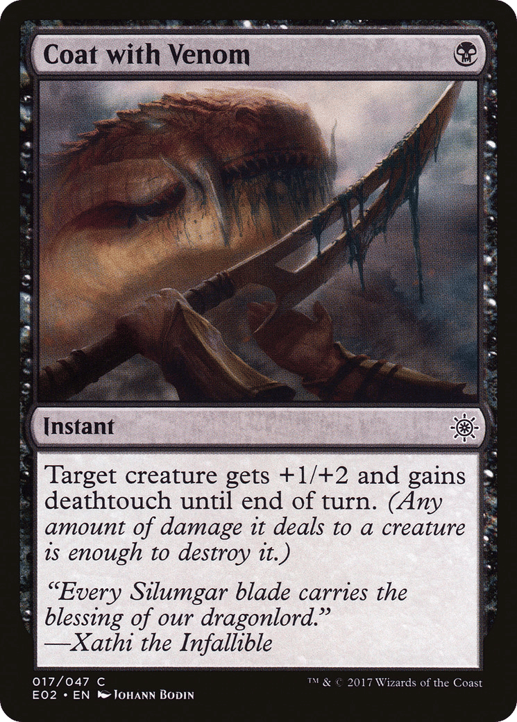 Coat with Venom — Explorers of Ixalan — Magic: The Gathering
