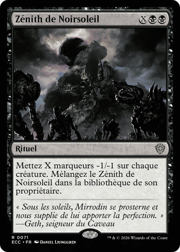 Zénith de Noirsoleil — Lorwyn Eclipsed Commander — Magic: The Gathering