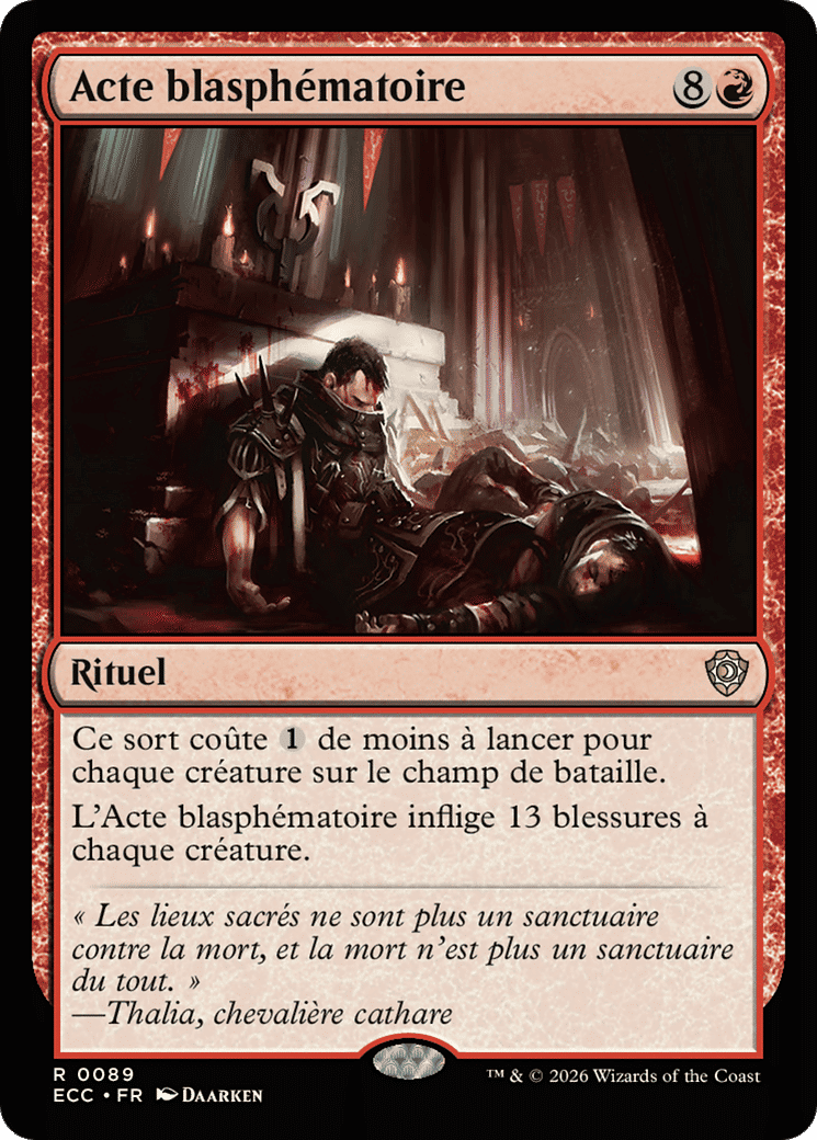 Acte blasphématoire — Lorwyn Eclipsed Commander — Magic: The Gathering