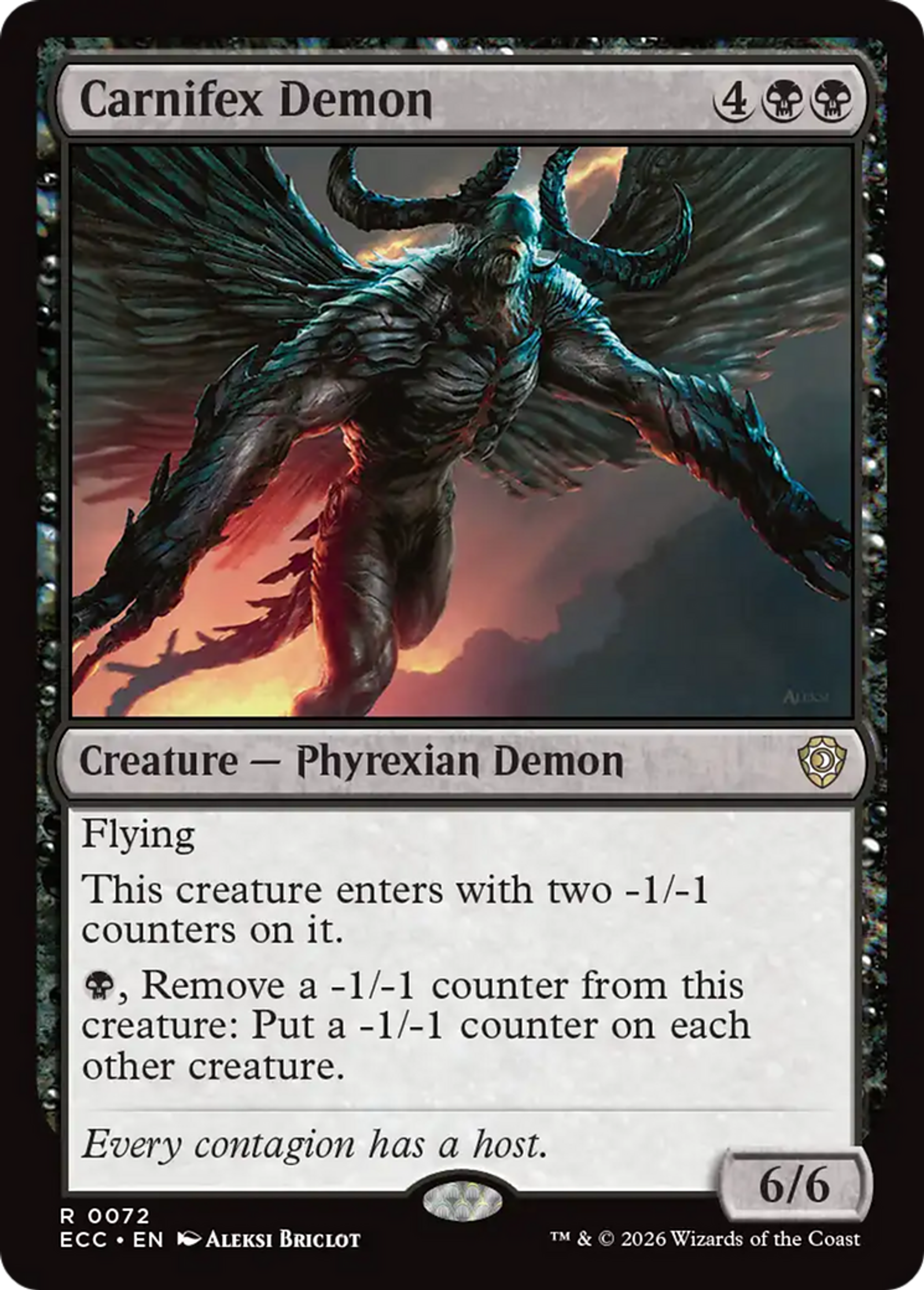 Carnifex Demon — Lorwyn Eclipsed Commander — Magic: The Gathering