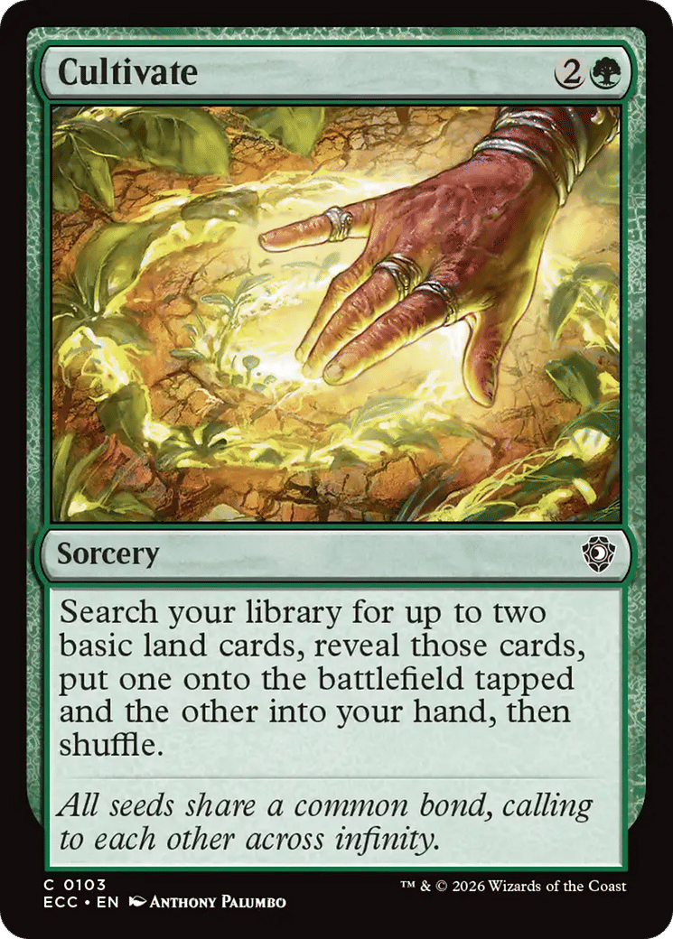 Cultivate — Lorwyn Eclipsed Commander — Magic: The Gathering