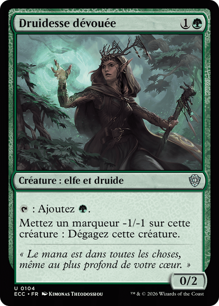 Druidesse dévouée — Lorwyn Eclipsed Commander — Magic: The Gathering