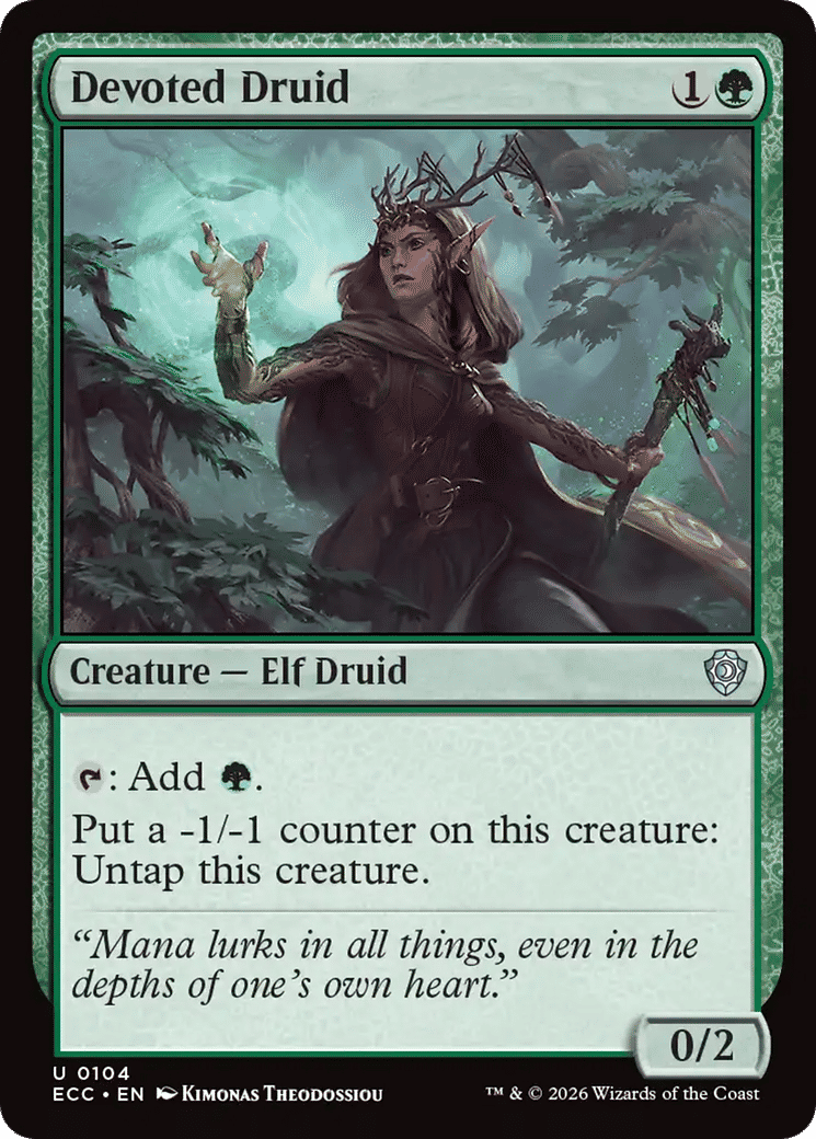 Devoted Druid — Lorwyn Eclipsed Commander — Magic: The Gathering