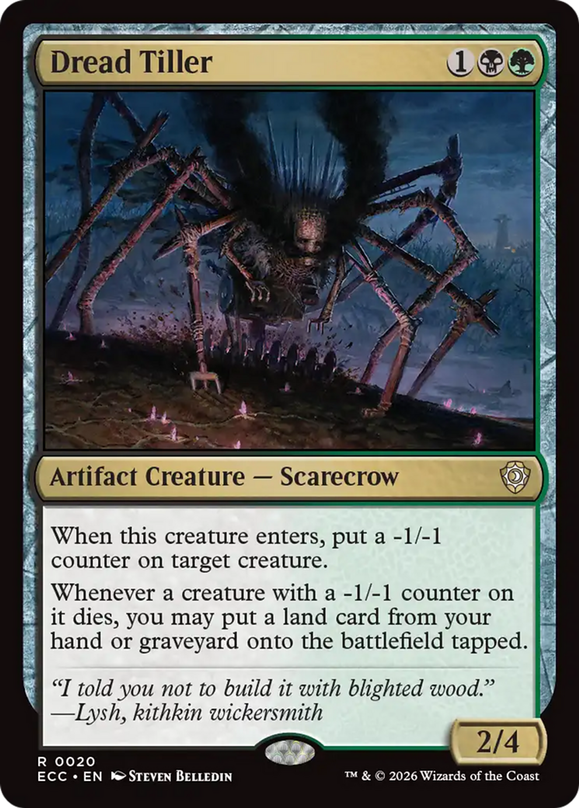 Dread Tiller — Lorwyn Eclipsed Commander — Magic: The Gathering