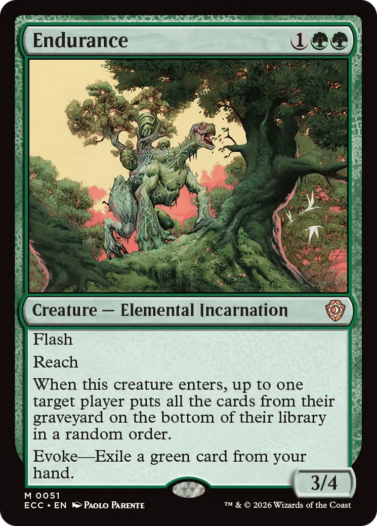 Endurance — Lorwyn Eclipsed Commander — Magic: The Gathering