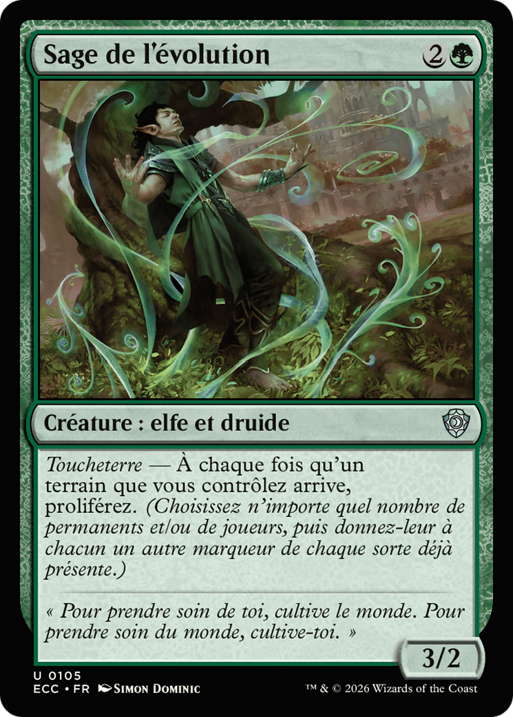 Sage de l'évolution — Lorwyn Eclipsed Commander — Magic: The Gathering