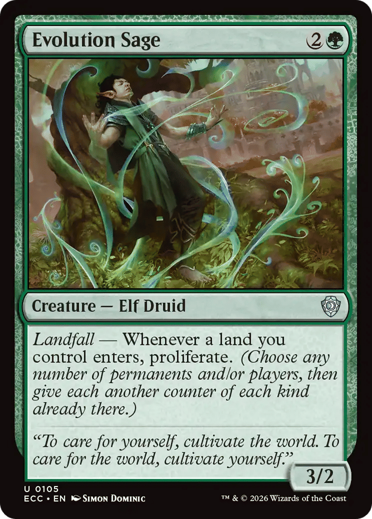 Evolution Sage — Lorwyn Eclipsed Commander — Magic: The Gathering