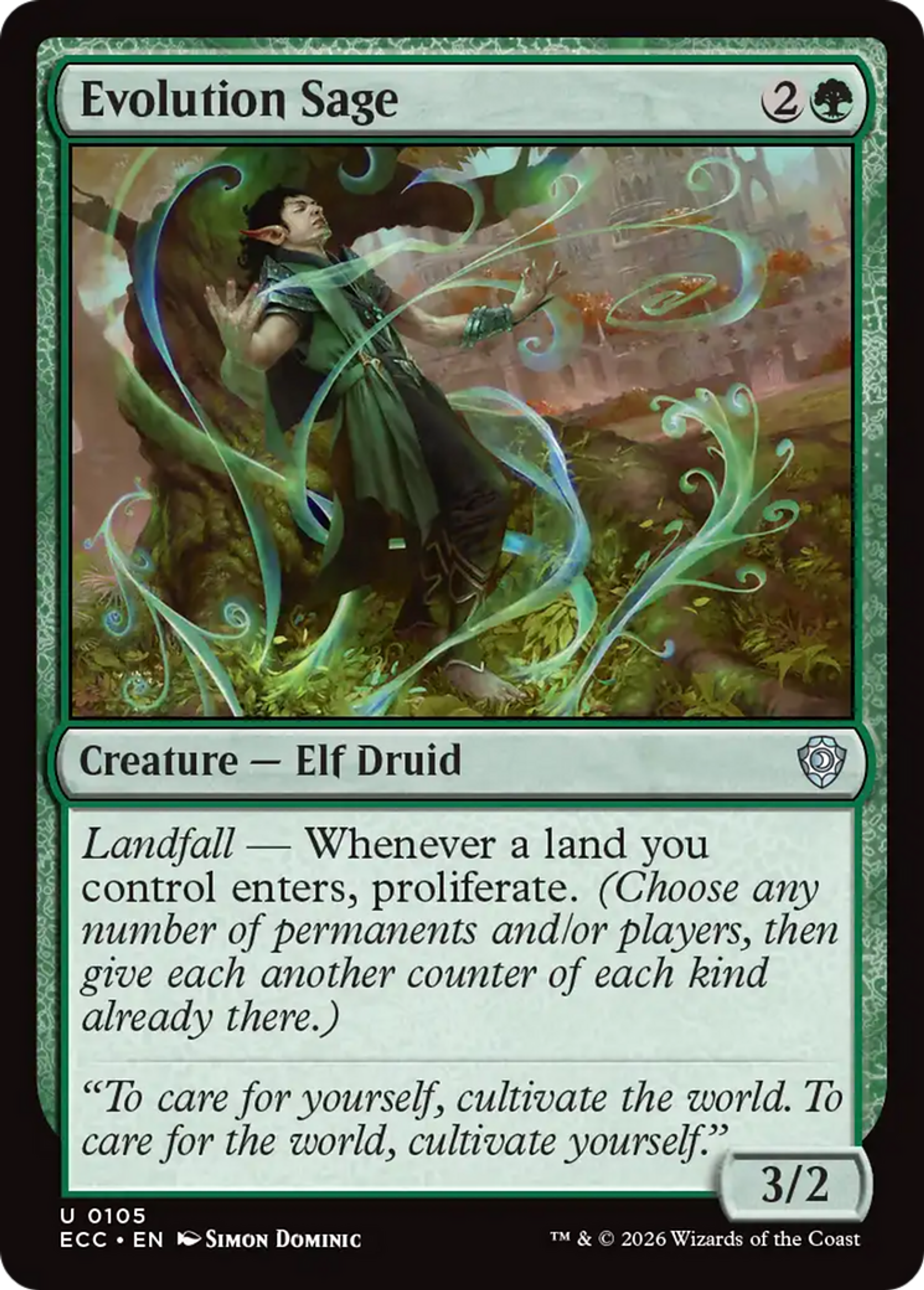 Evolution Sage — Lorwyn Eclipsed Commander — Magic: The Gathering