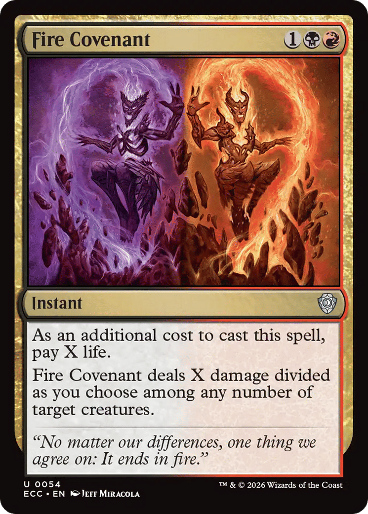 Fire Covenant — Lorwyn Eclipsed Commander — Magic: The Gathering