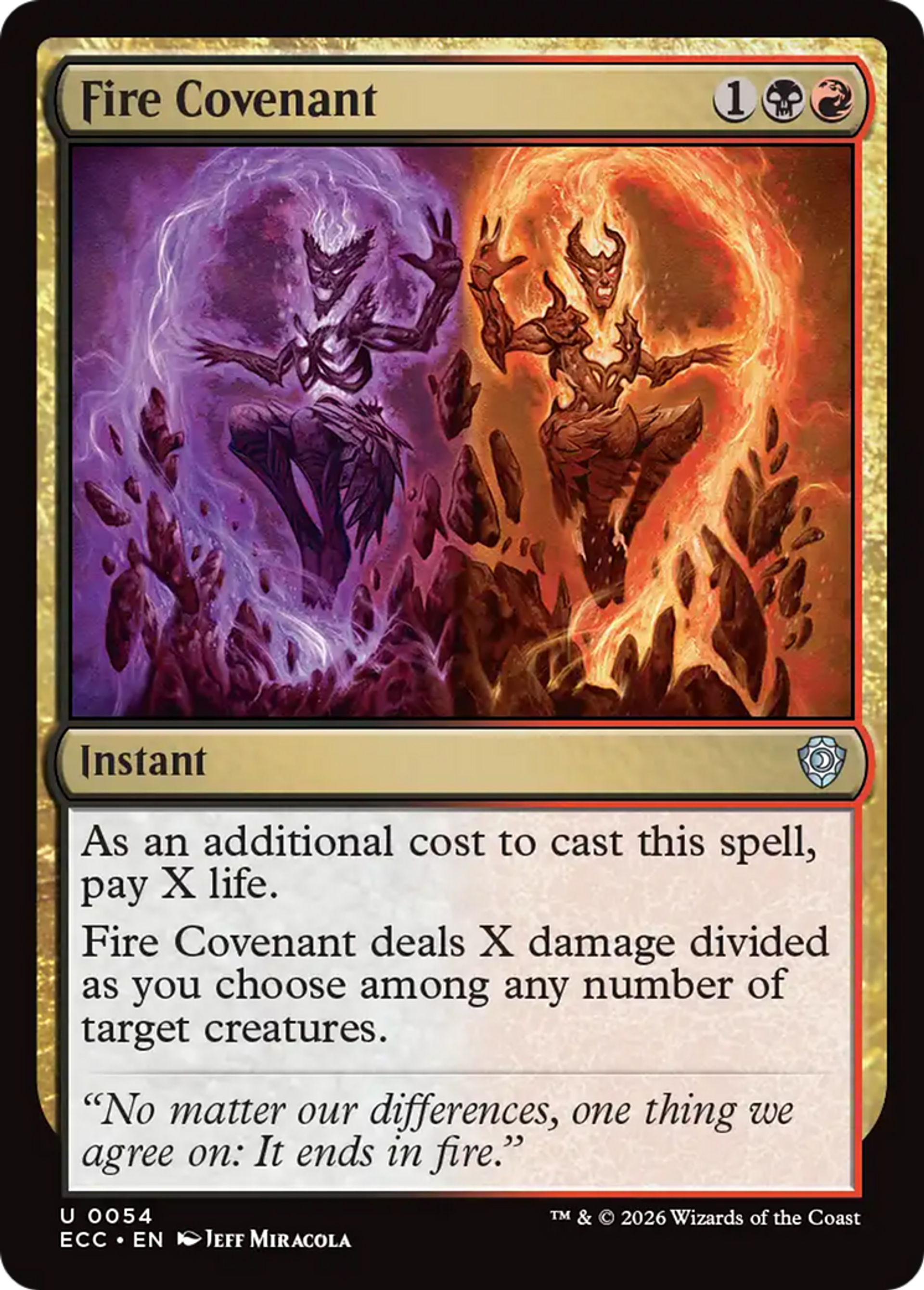 Fire Covenant — Lorwyn Eclipsed Commander — Magic: The Gathering