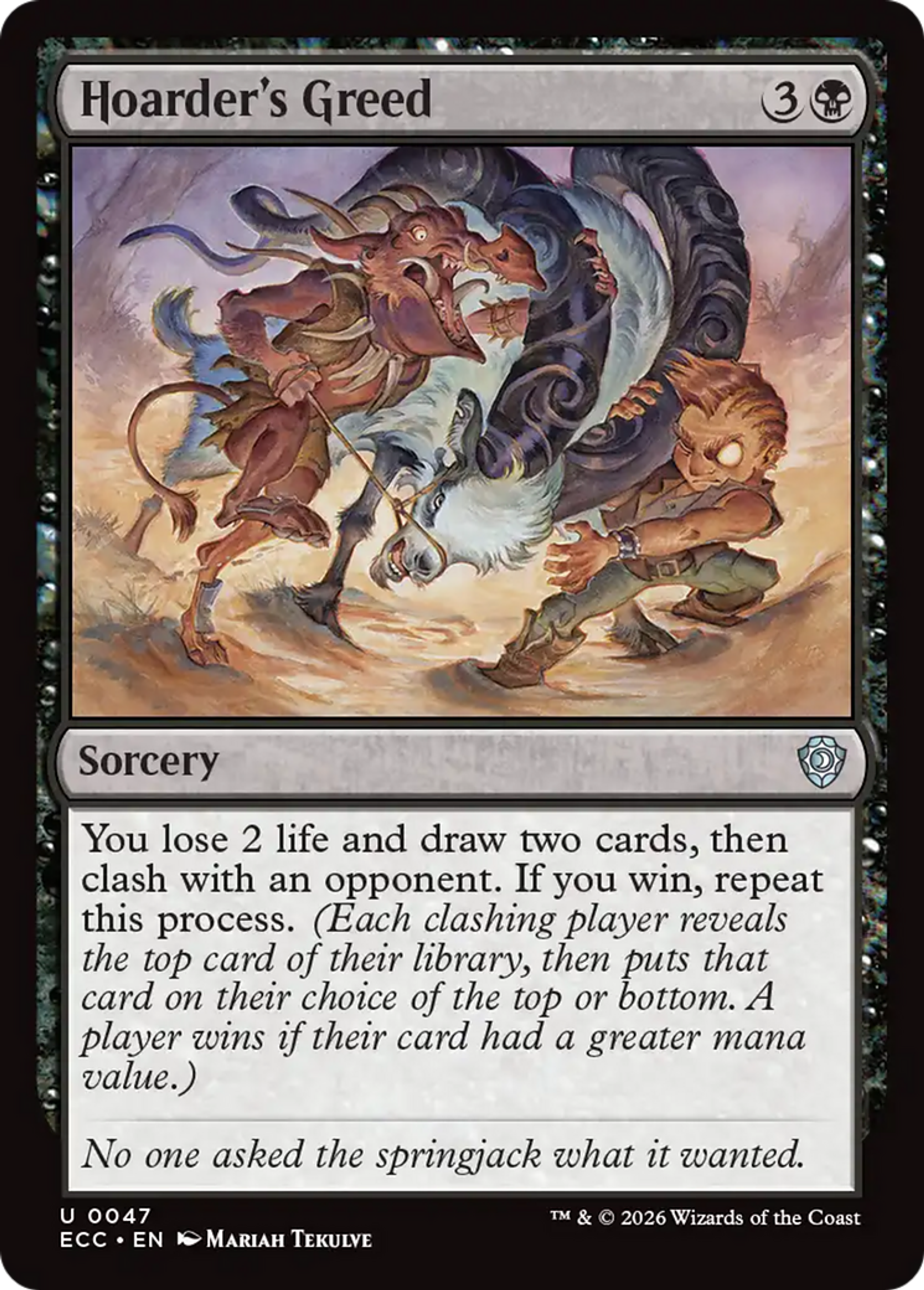 Hoarder's Greed — Lorwyn Eclipsed Commander — Magic: The Gathering