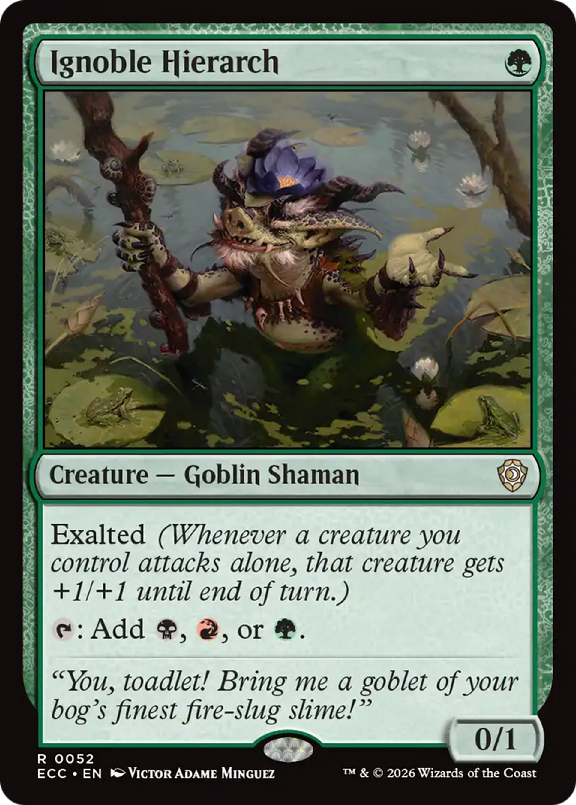 Ignoble Hierarch — Lorwyn Eclipsed Commander — Magic: The Gathering