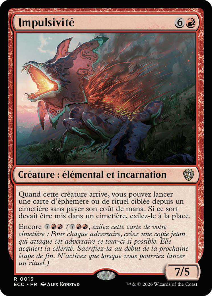 Impulsivité — Lorwyn Eclipsed Commander — Magic: The Gathering