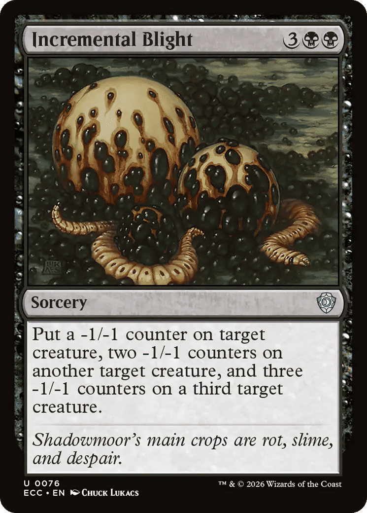 Incremental Blight from Lorwyn Eclipsed Commander - Magic: The Gathering