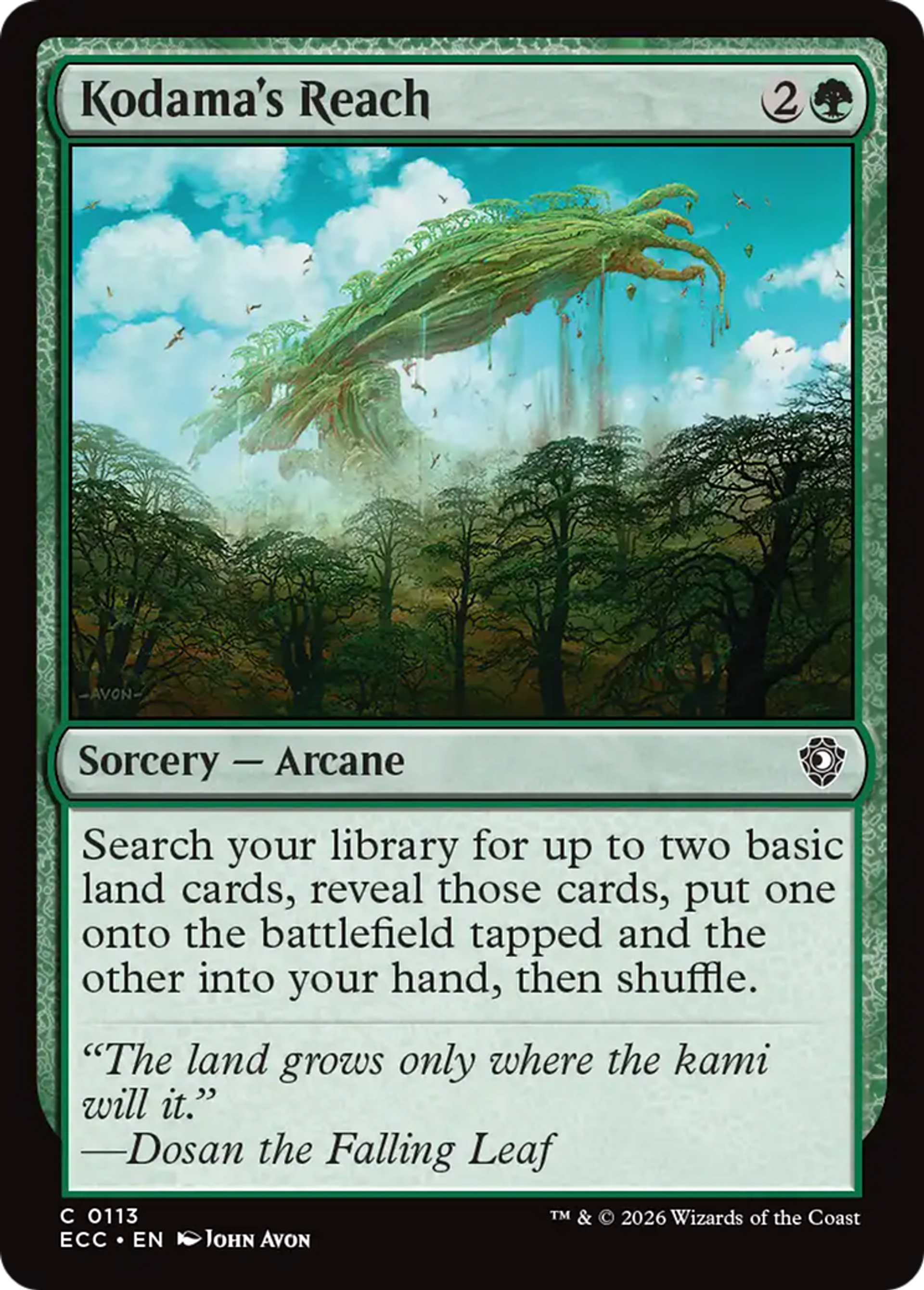 Kodama's Reach — Lorwyn Eclipsed Commander — Magic: The Gathering