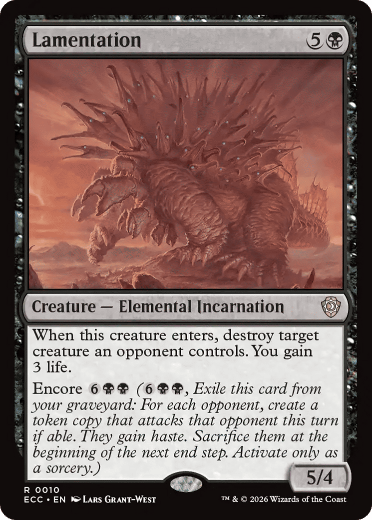 Lamentation — Lorwyn Eclipsed Commander — Magic: The Gathering