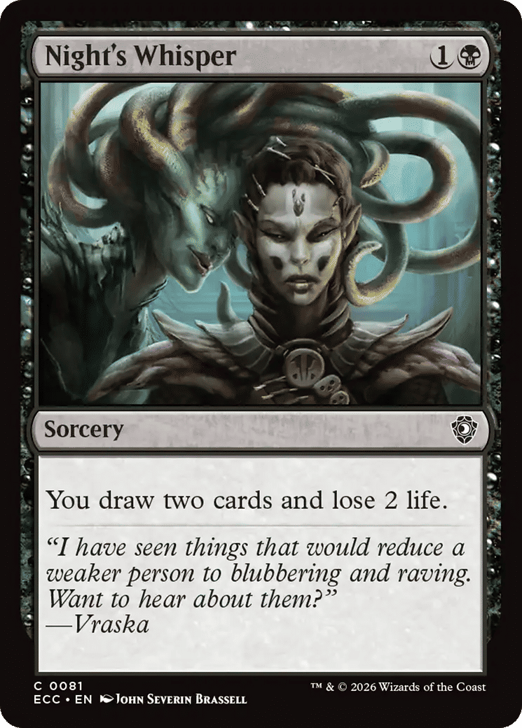 Night's Whisper — Lorwyn Eclipsed Commander — Magic: The Gathering