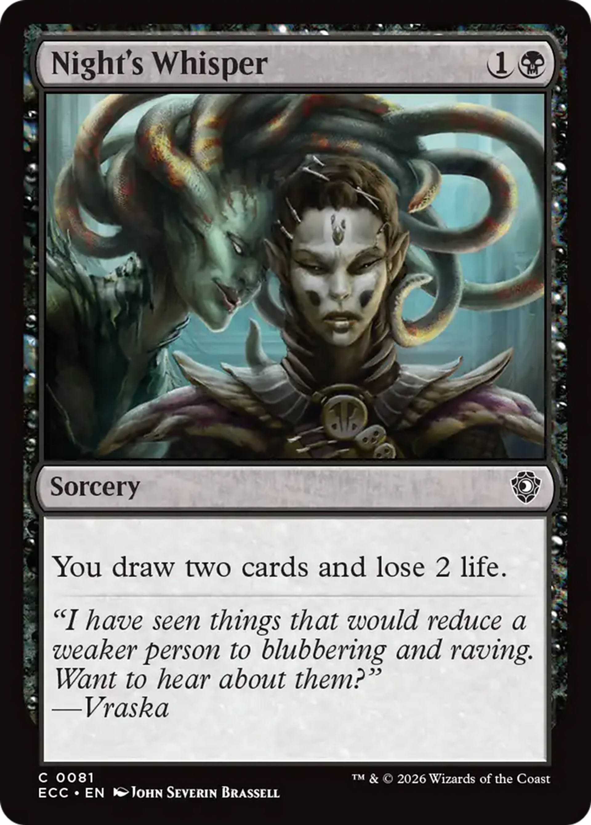 Night's Whisper — Lorwyn Eclipsed Commander — Magic: The Gathering