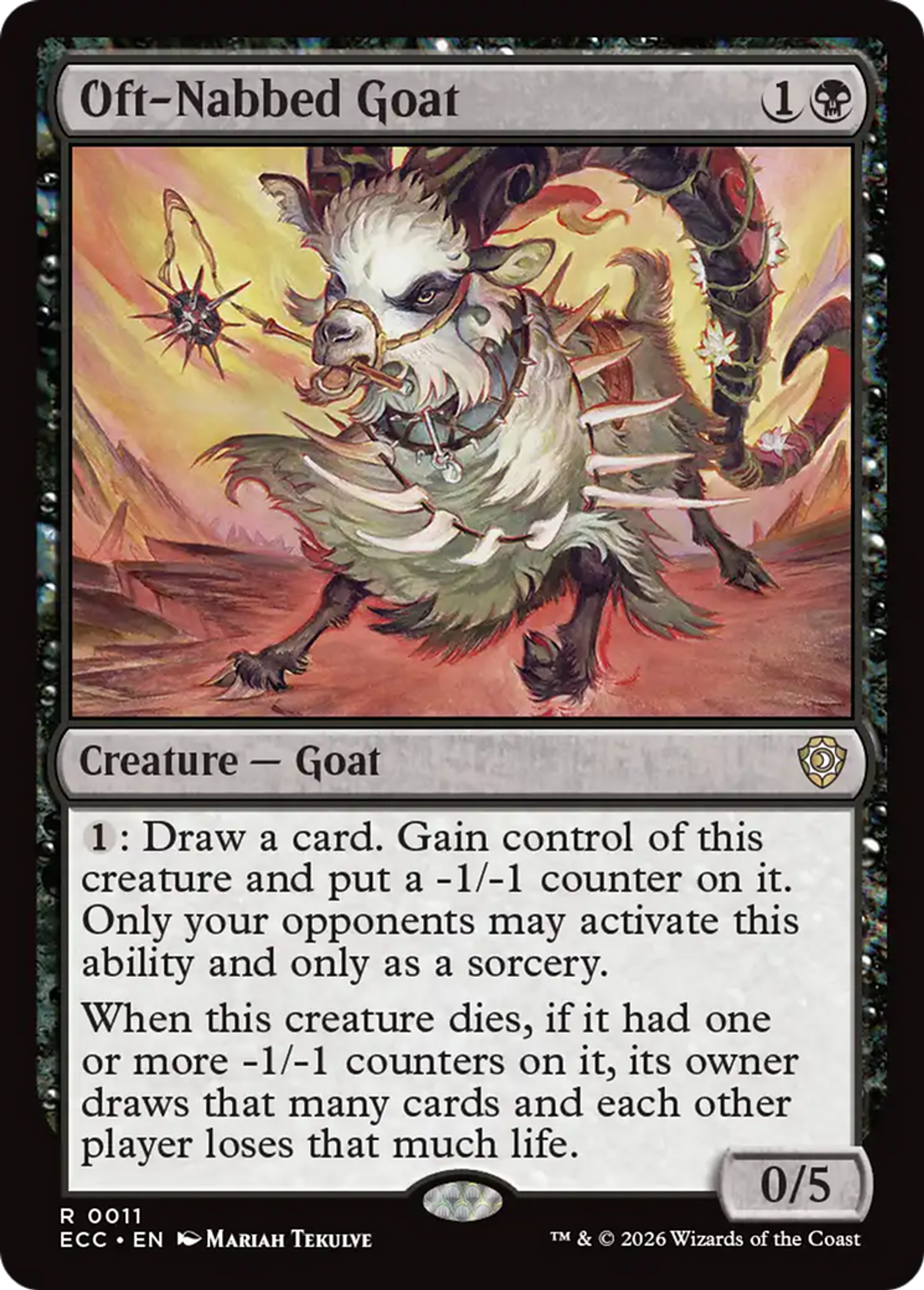 Oft-Nabbed Goat — Lorwyn Eclipsed Commander — Magic: The Gathering