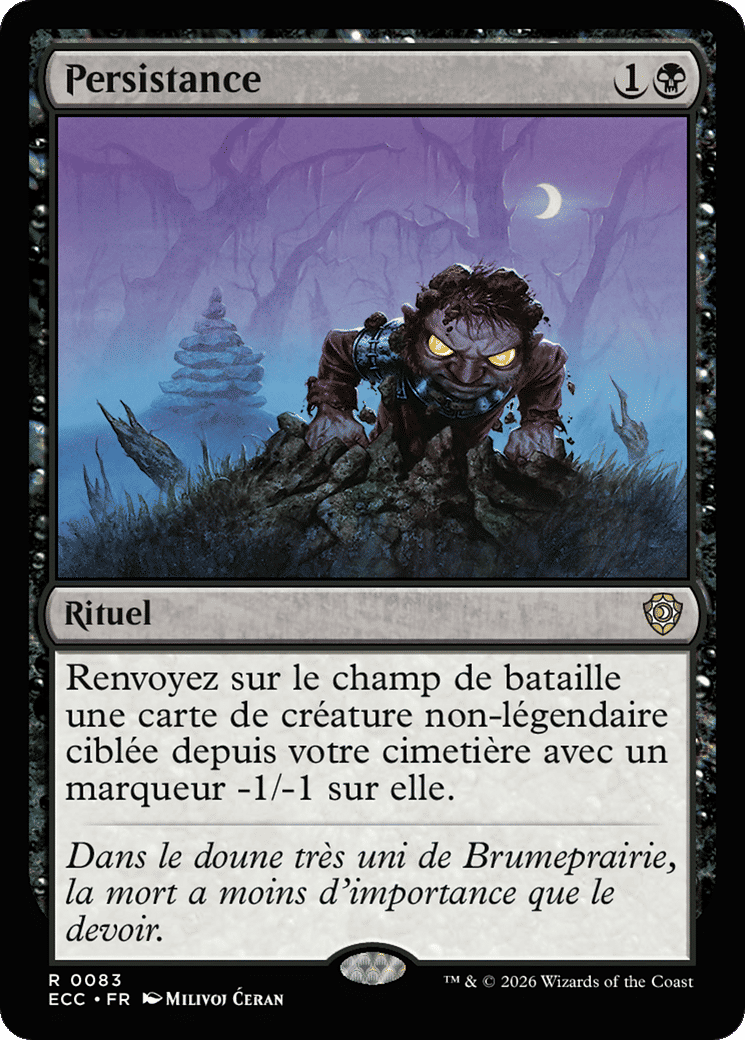Persistance — Lorwyn Eclipsed Commander — Magic: The Gathering