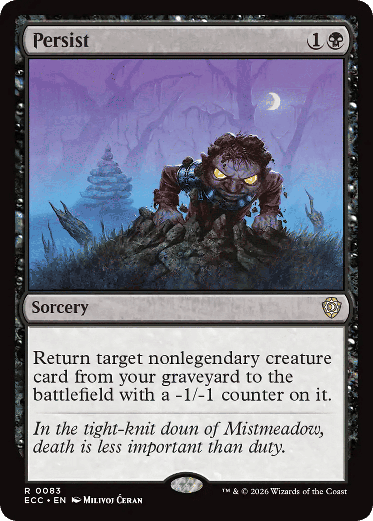 Persist — Lorwyn Eclipsed Commander — Magic: The Gathering