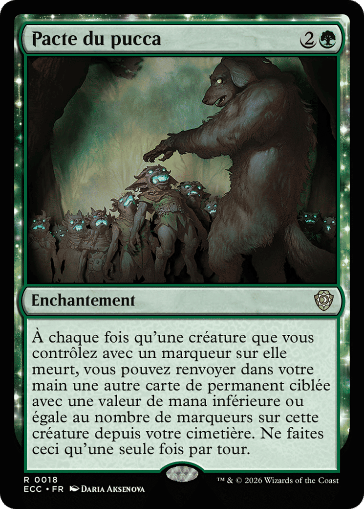 Pacte du pucca — Lorwyn Eclipsed Commander — Magic: The Gathering