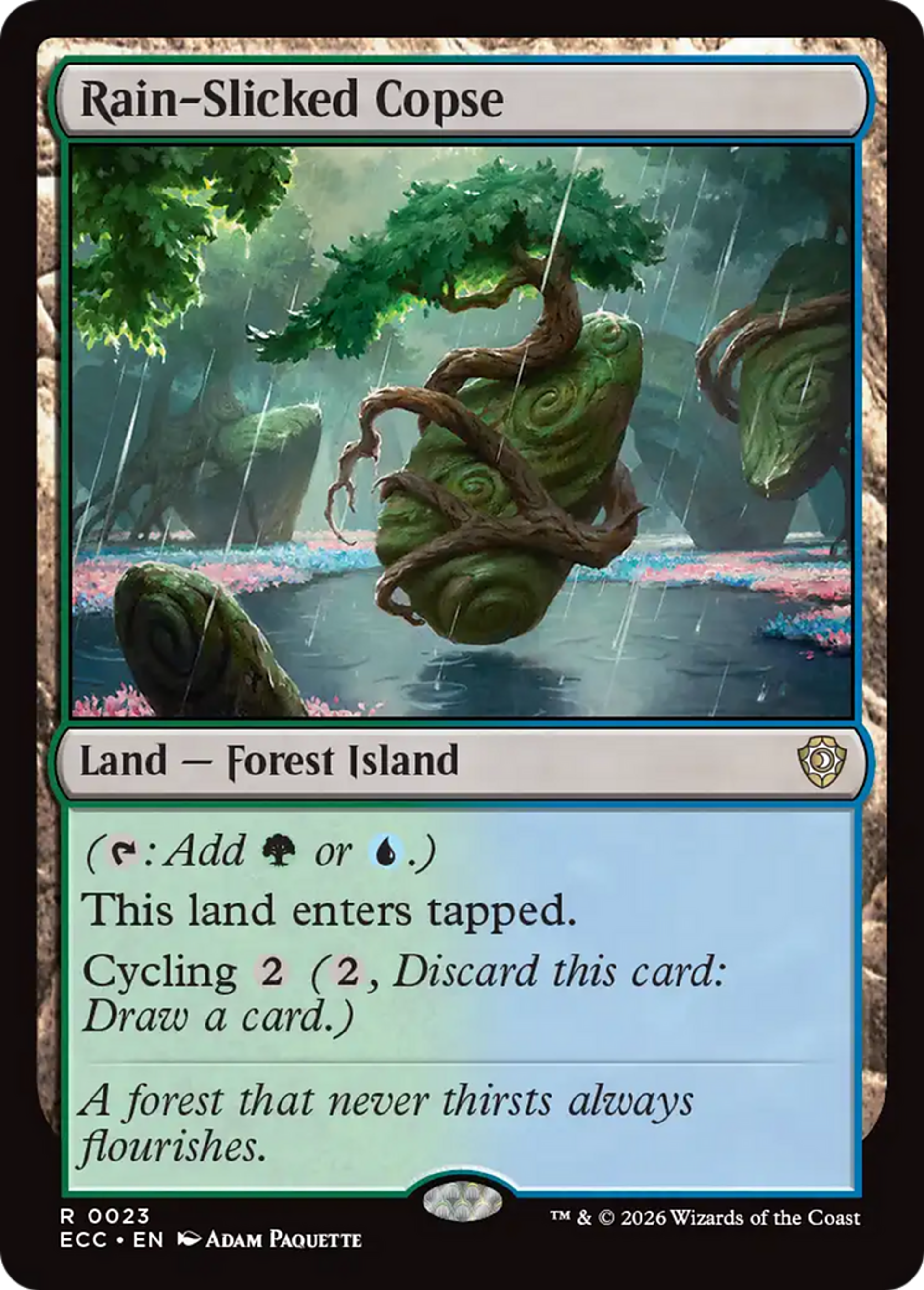 Rain-Slicked Copse — Lorwyn Eclipsed Commander — Magic: The Gathering