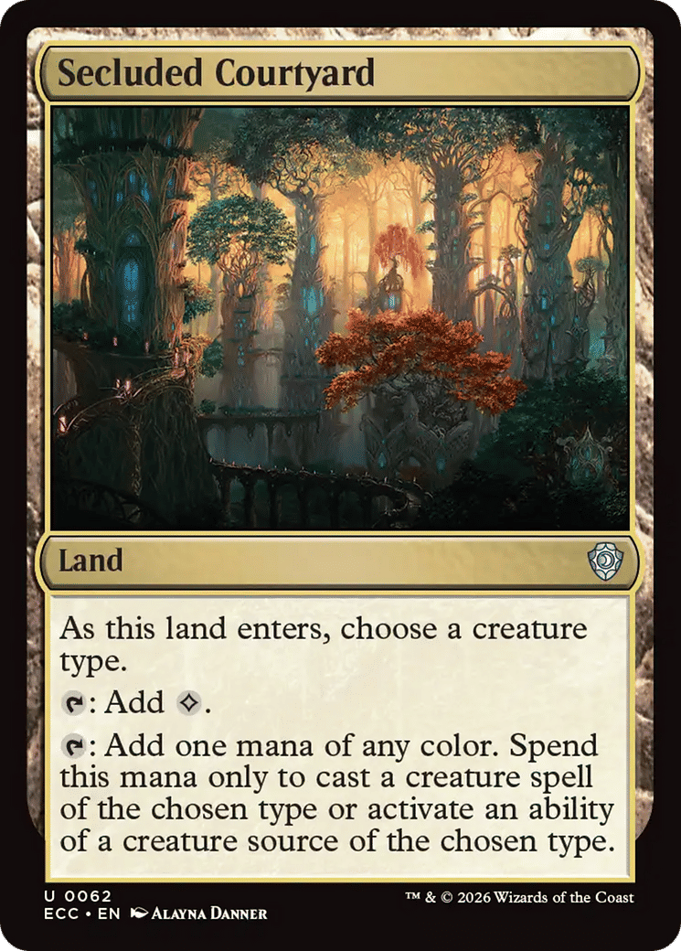 Secluded Courtyard — Lorwyn Eclipsed Commander — Magic: The Gathering