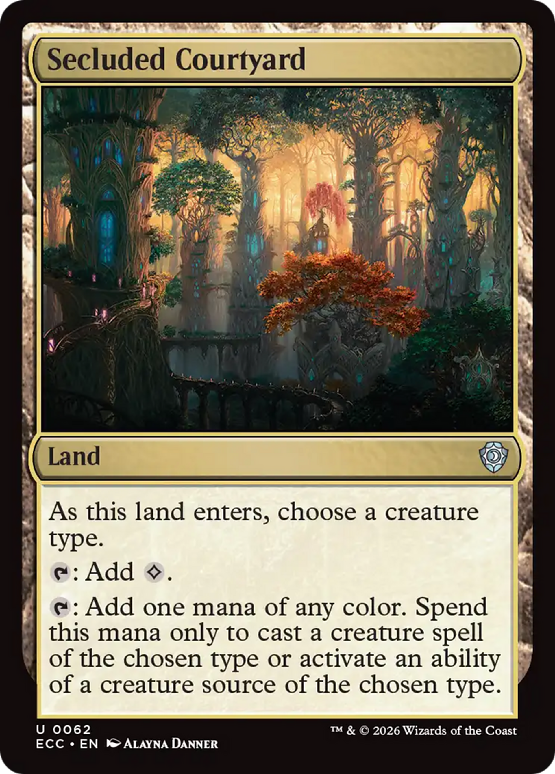 Secluded Courtyard — Lorwyn Eclipsed Commander — Magic: The Gathering