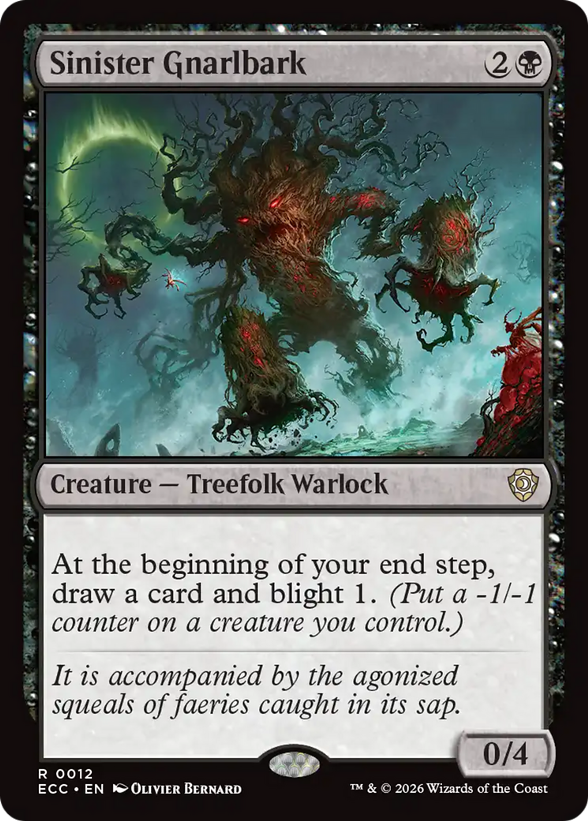 Sinister Gnarlbark — Lorwyn Eclipsed Commander — Magic: The Gathering