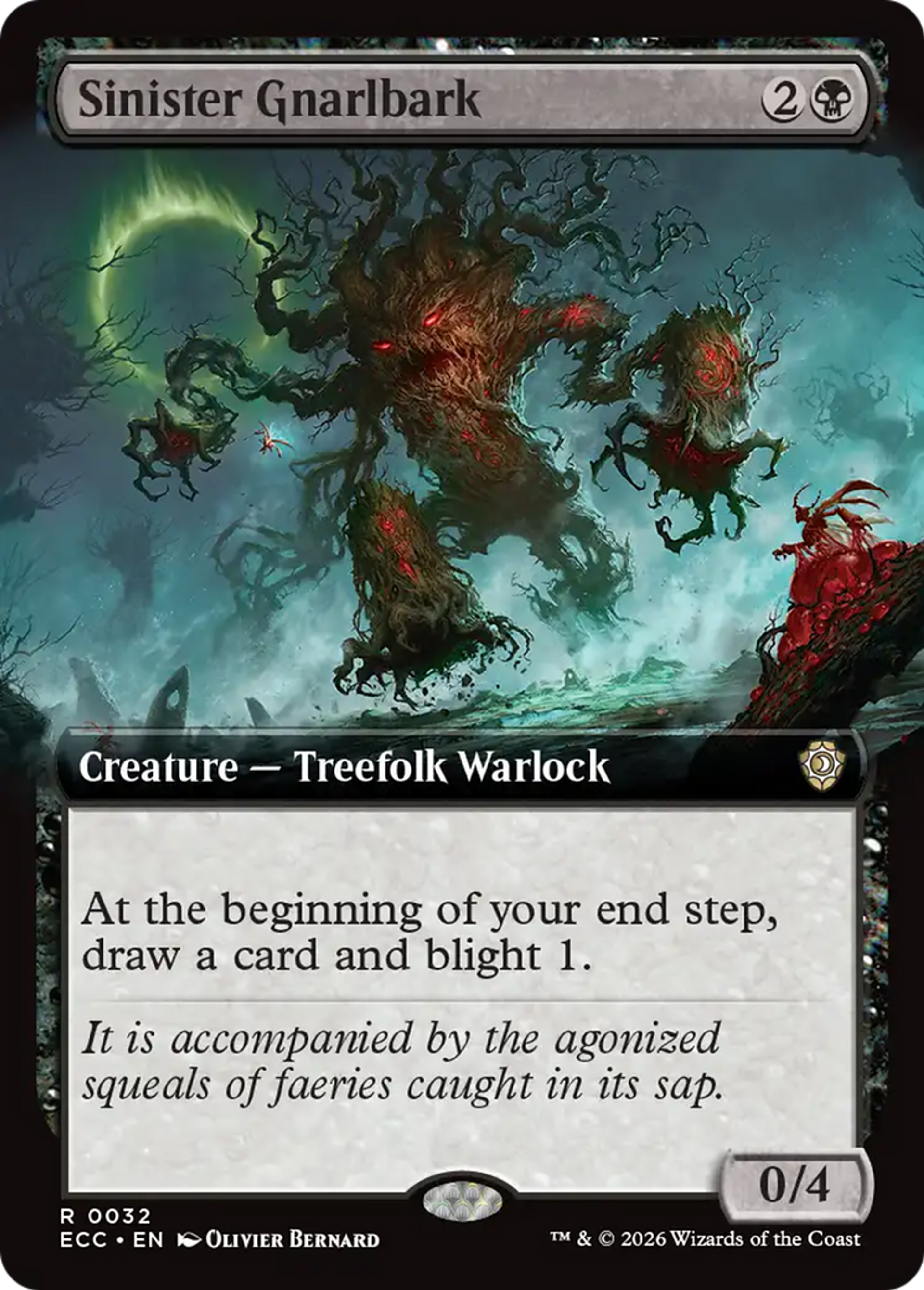 Sinister Gnarlbark — Lorwyn Eclipsed Commander — Magic: The Gathering