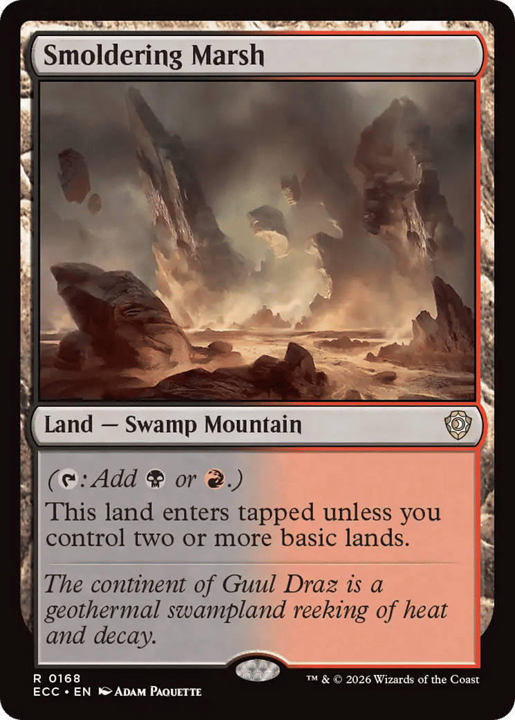 Smoldering Marsh — Lorwyn Eclipsed Commander — Magic: The Gathering