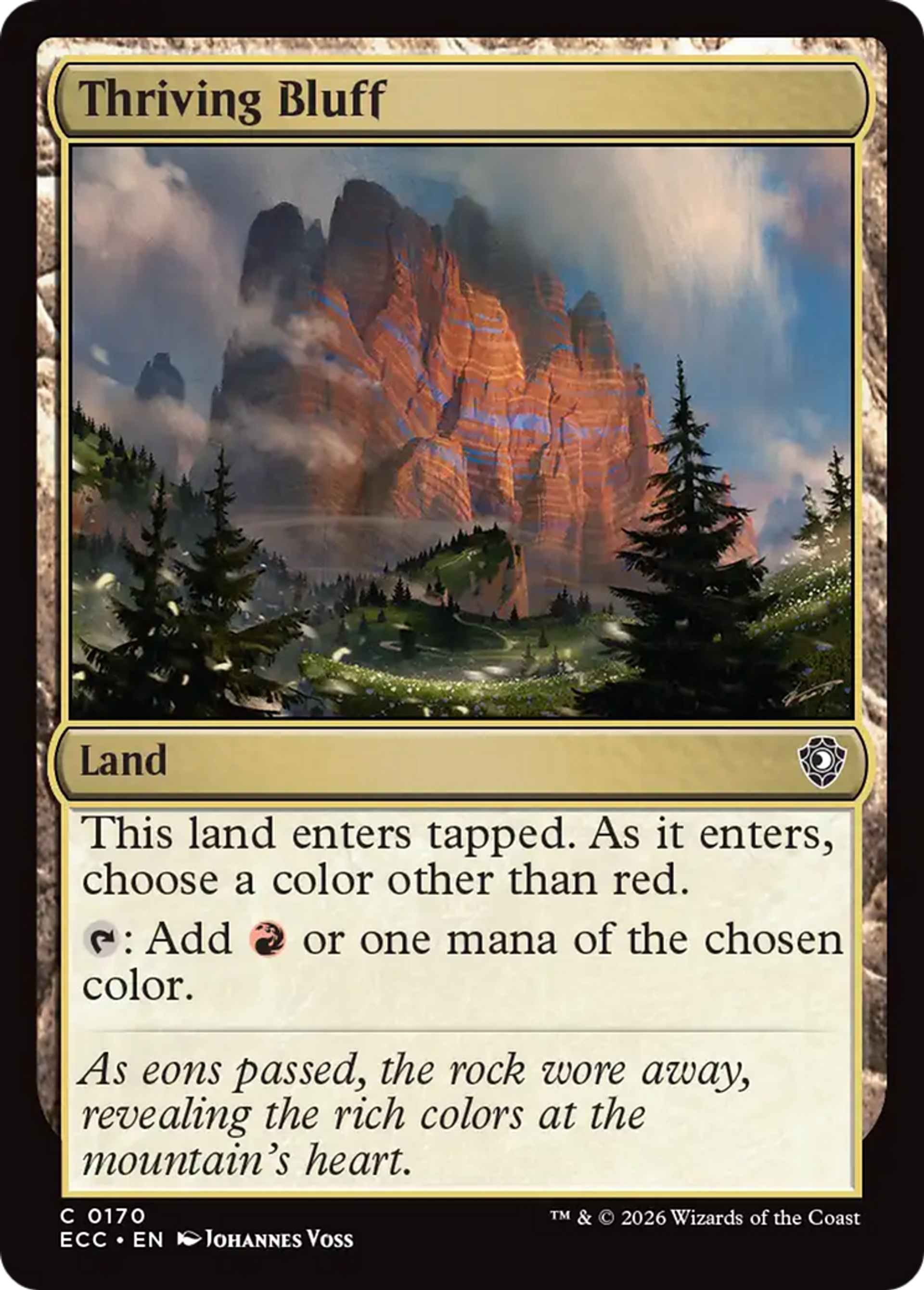 Thriving Bluff — Lorwyn Eclipsed Commander — Magic: The Gathering