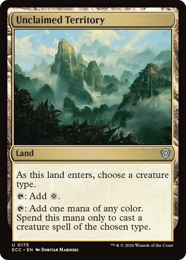Unclaimed Territory — Lorwyn Eclipsed Commander — Magic: The Gathering