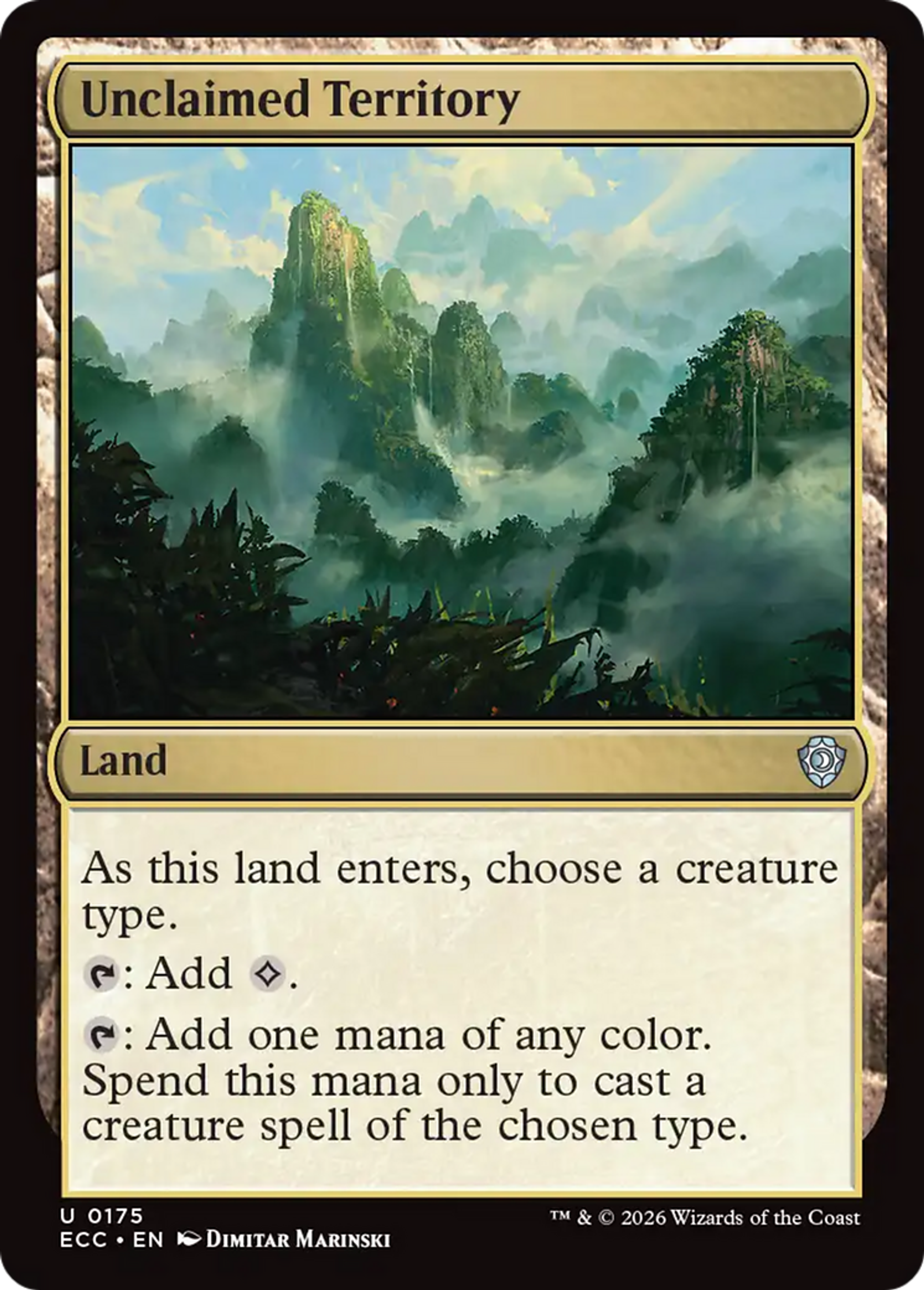 Unclaimed Territory — Lorwyn Eclipsed Commander — Magic: The Gathering